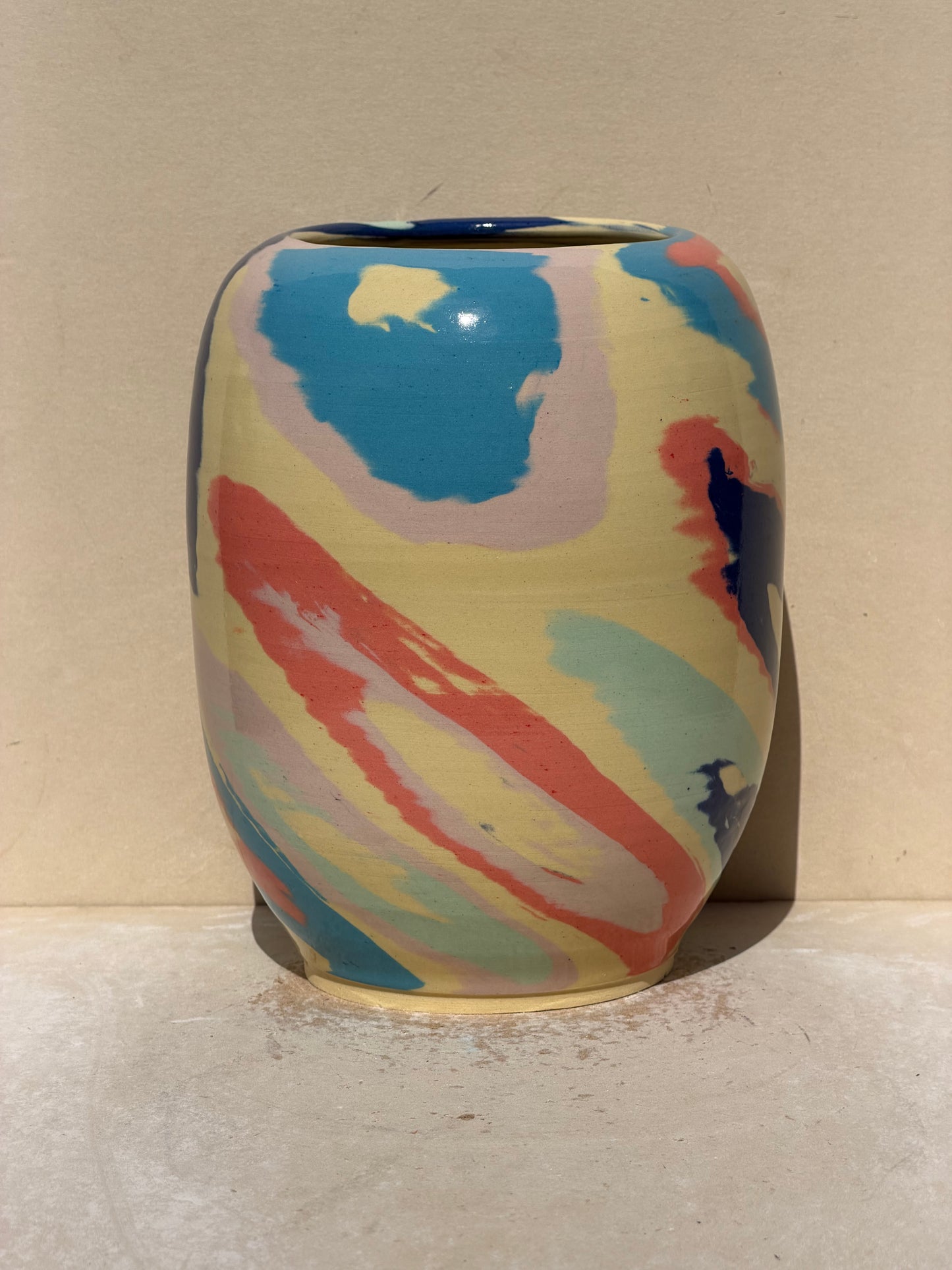 Yellow Circles Vase