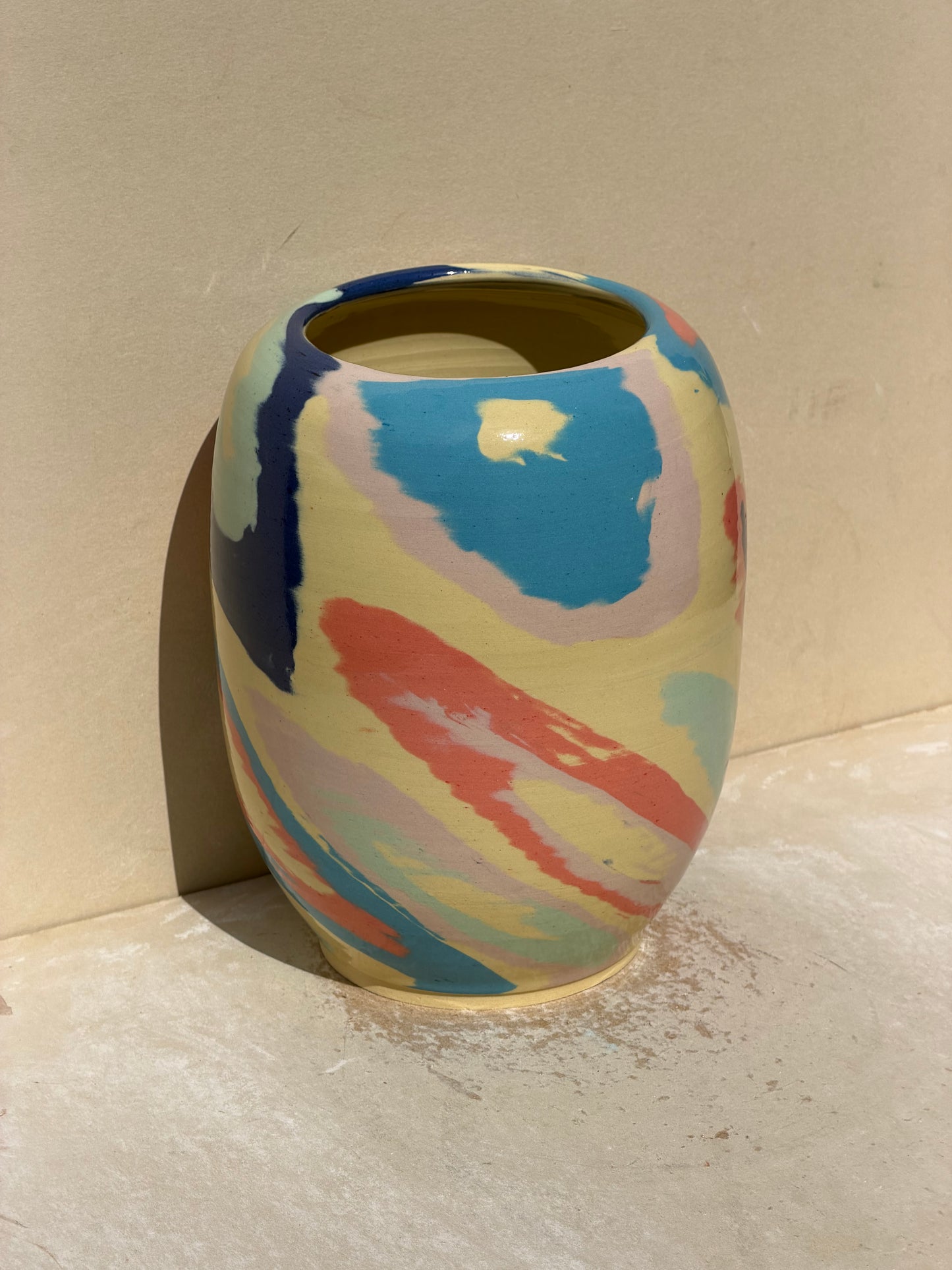 Yellow Circles Vase