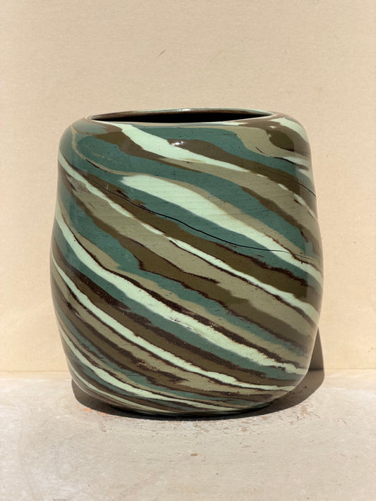 Greens and Brown Vase