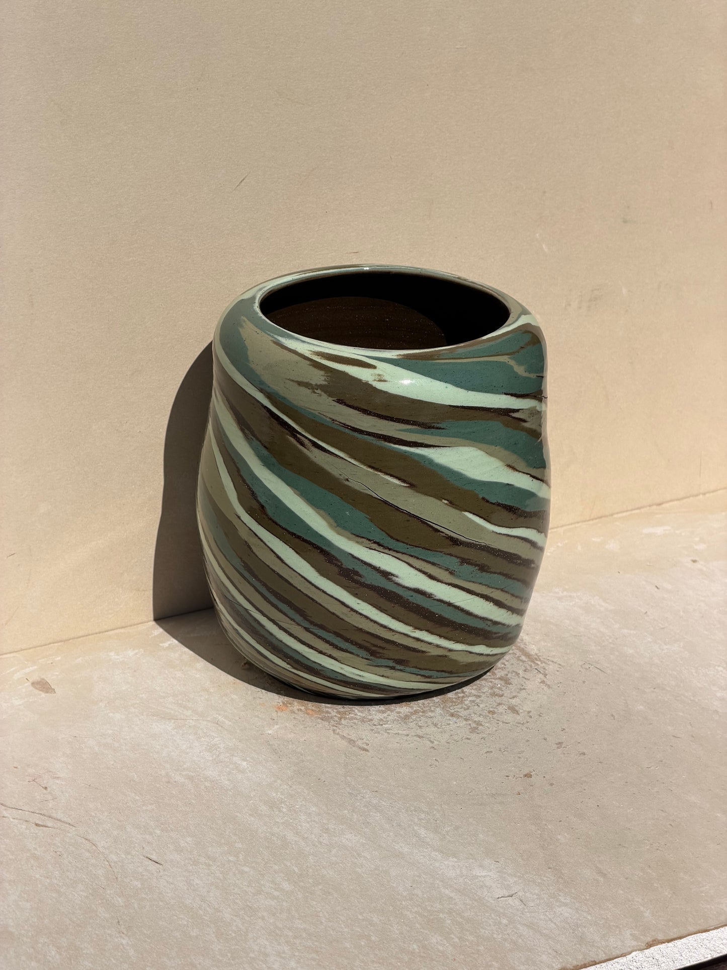 Greens and Brown Vase