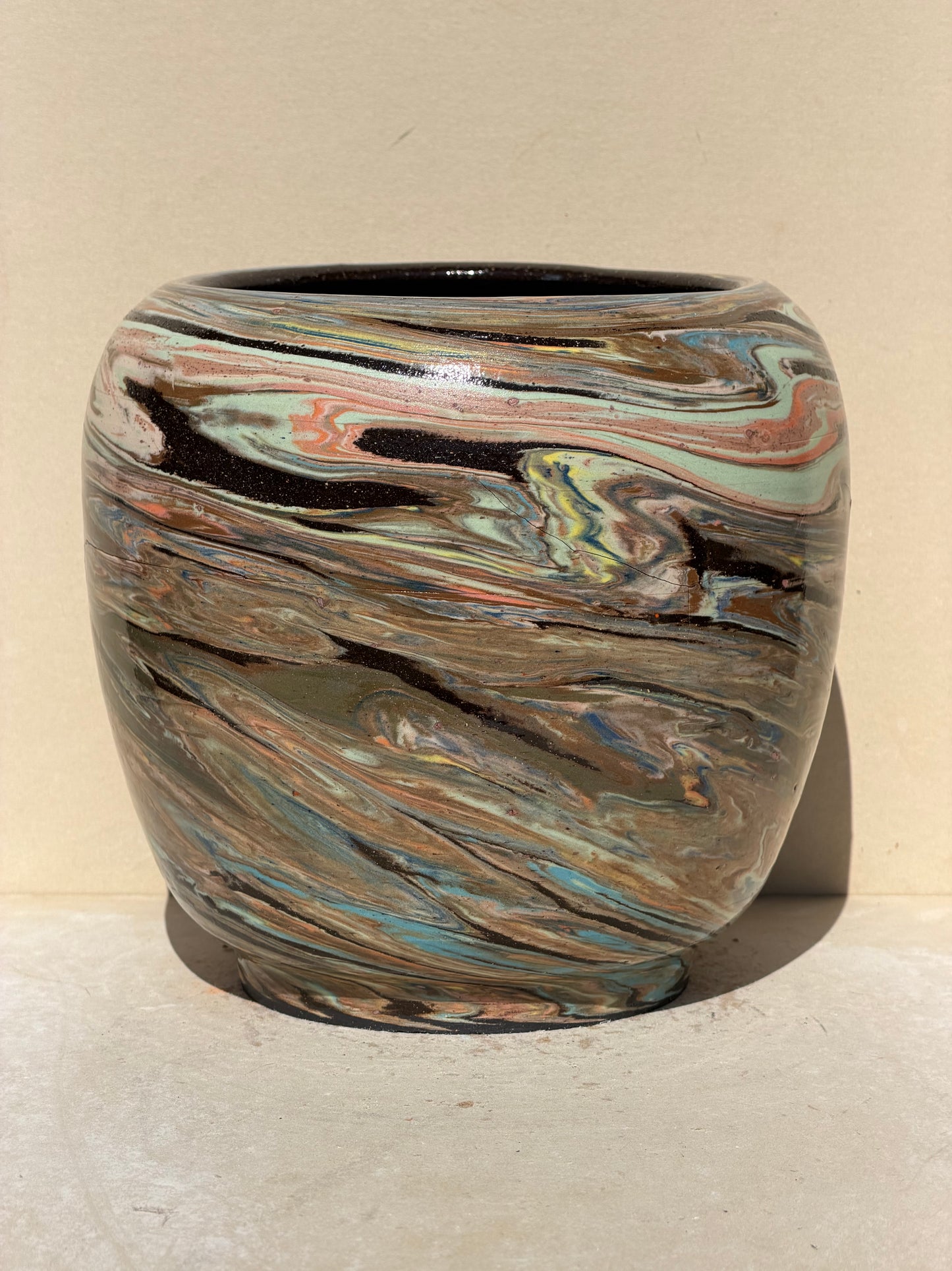 Color Twist Up Brown Vase