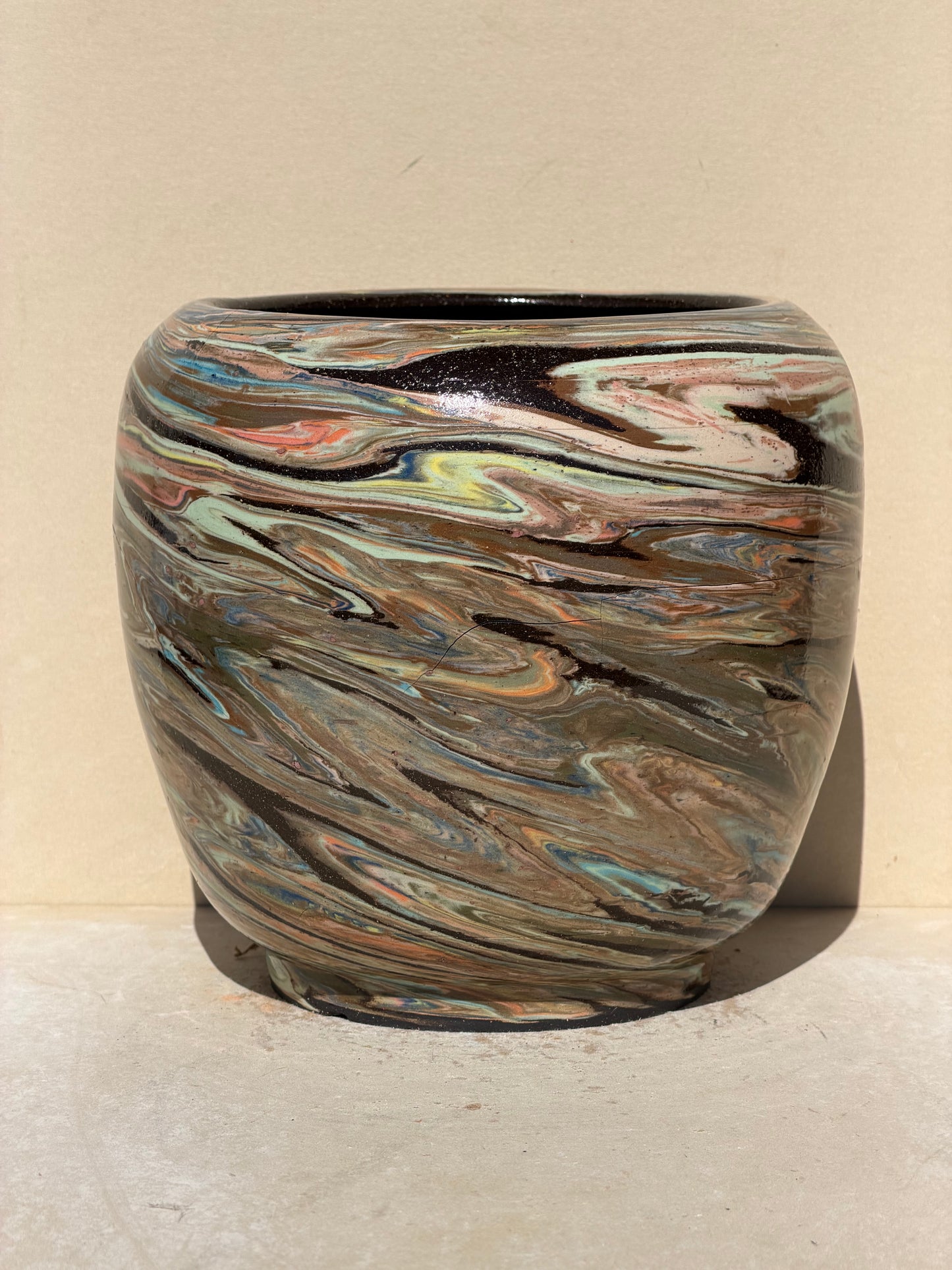 Color Twist Up Brown Vase