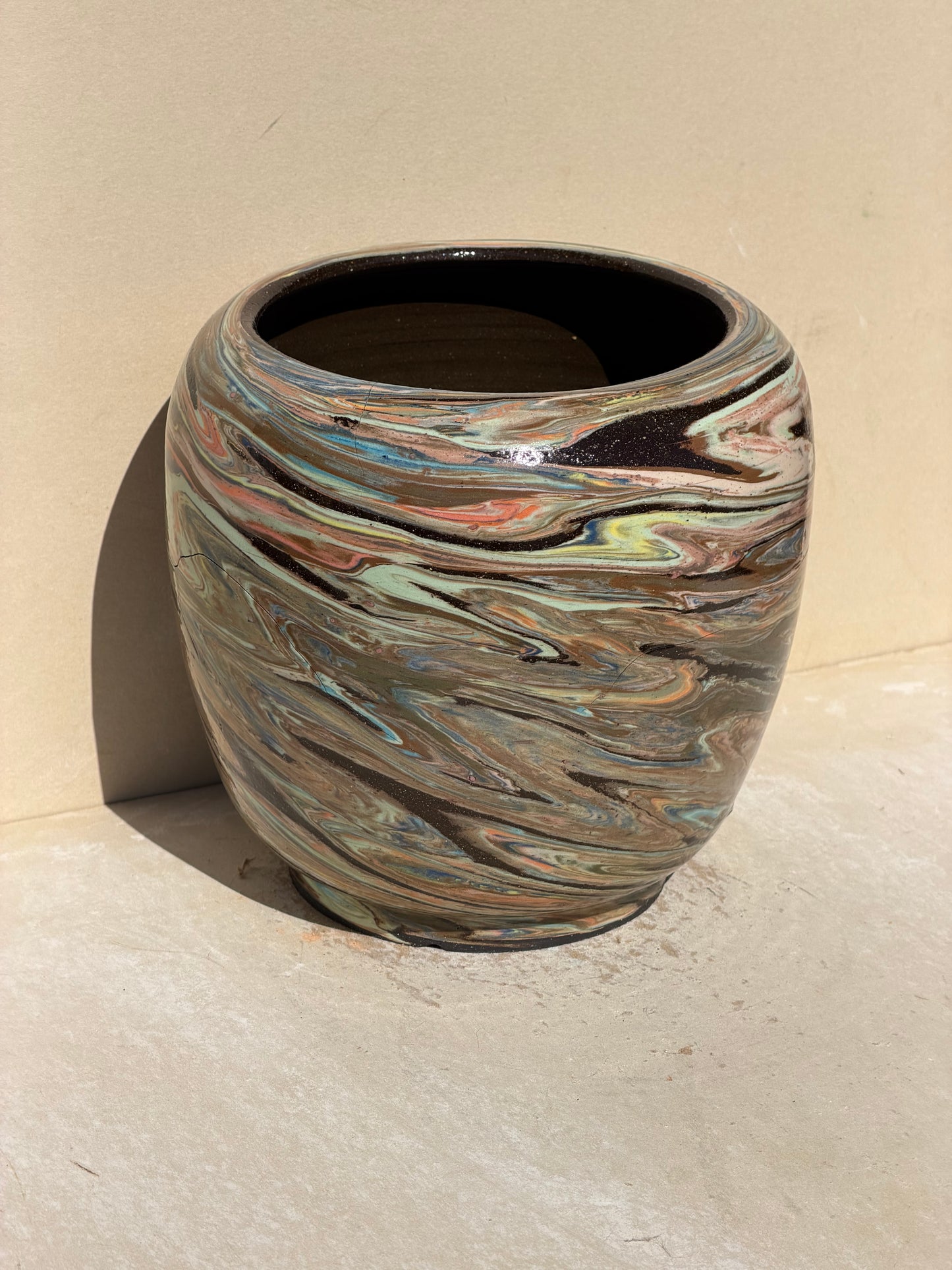Color Twist Up Brown Vase
