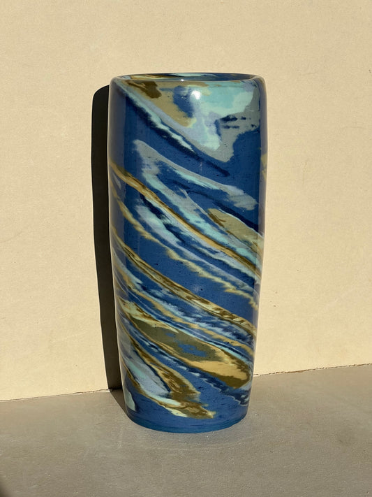 Blue and Green Twist Vase