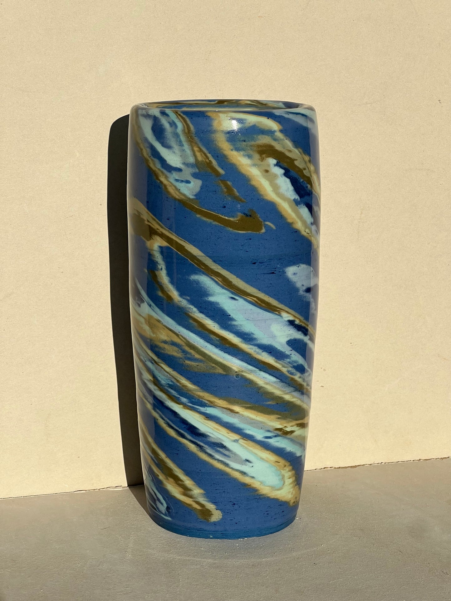 Blue and Green Twist Vase