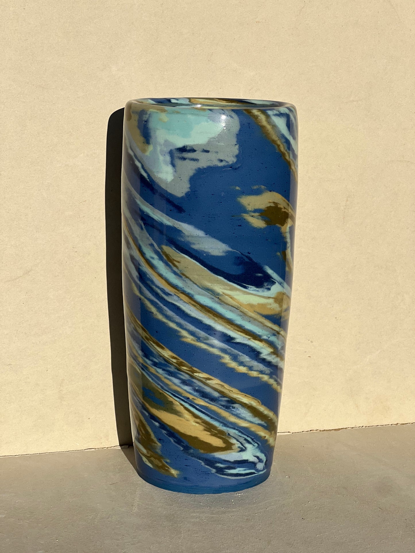 Blue and Green Twist Vase