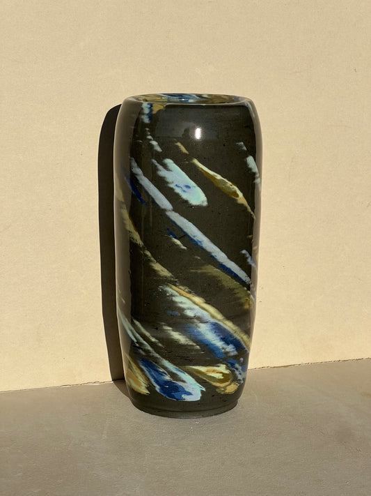 Black Marbled Vase