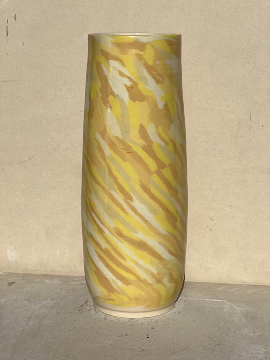 All Yellow Nerikomi Vase