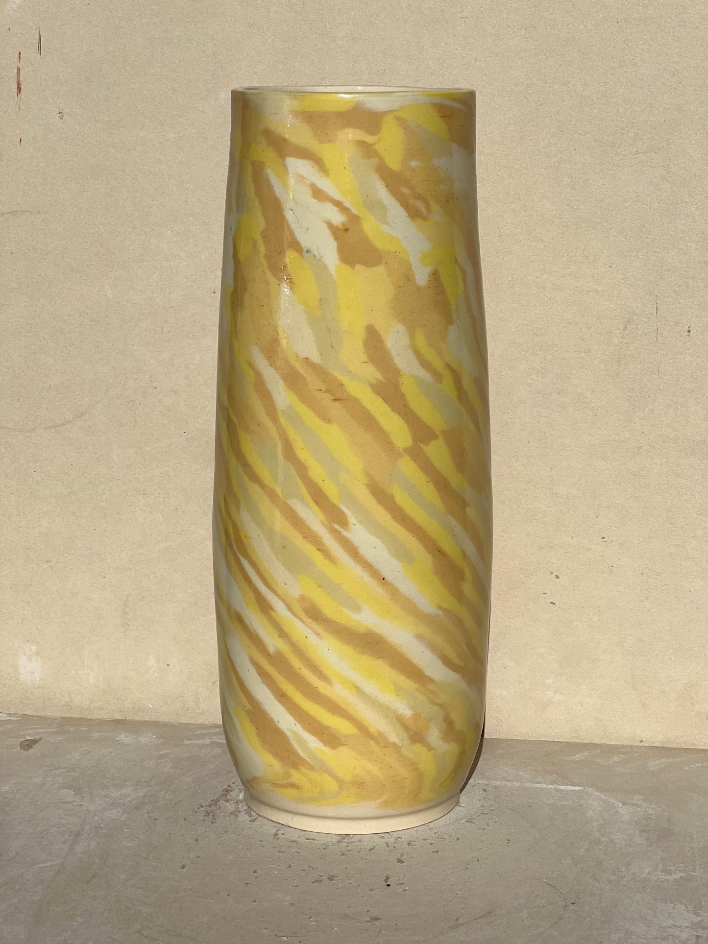 All Yellow Nerikomi Vase