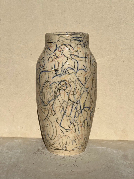 Colorful Scribble Vase