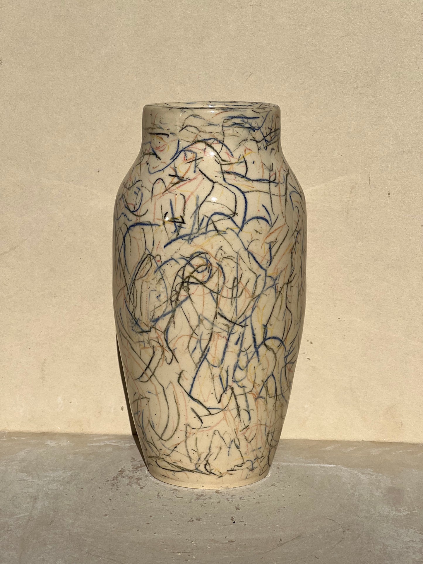 Colorful Scribble Vase
