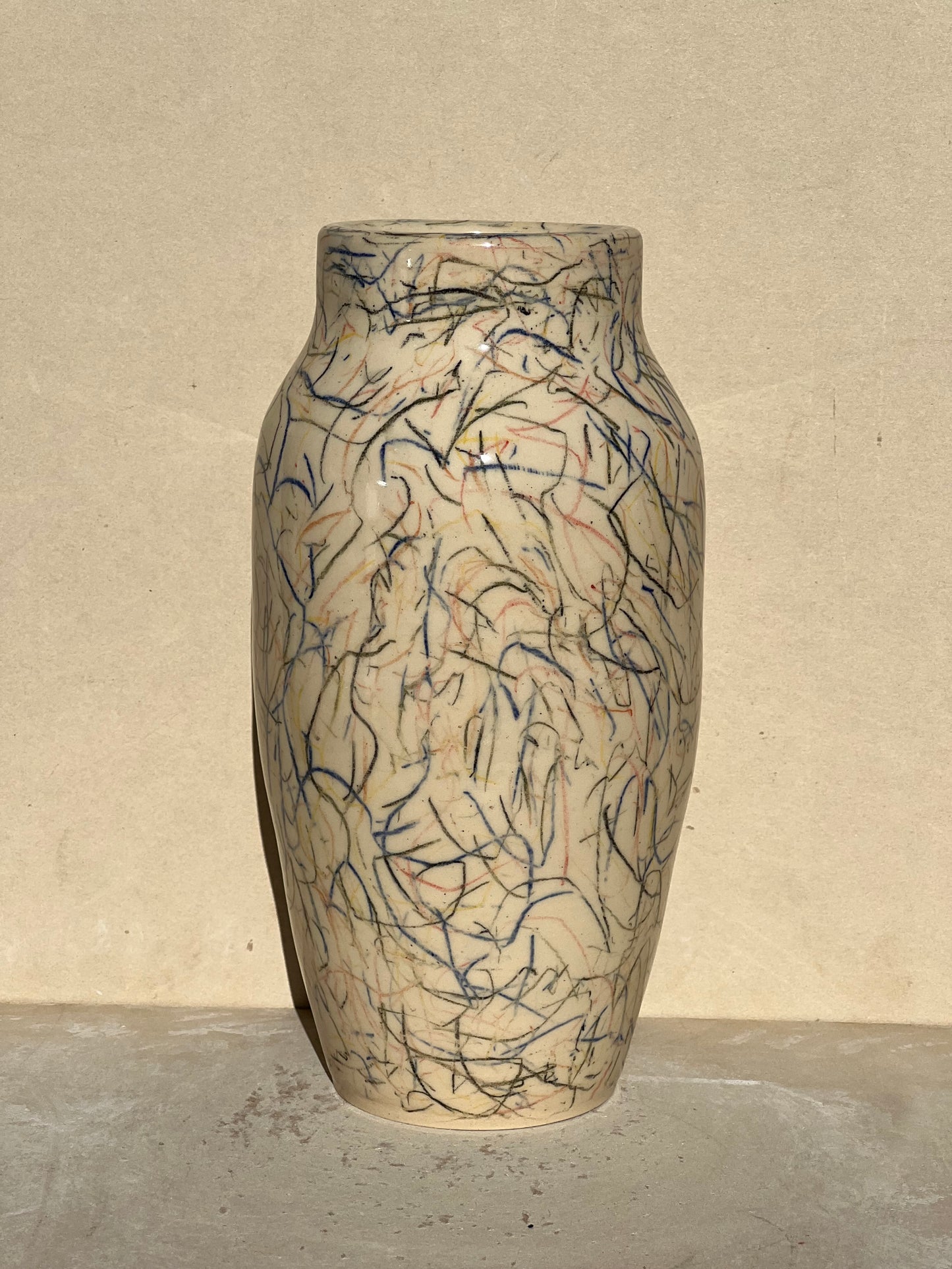 Colorful Scribble Vase