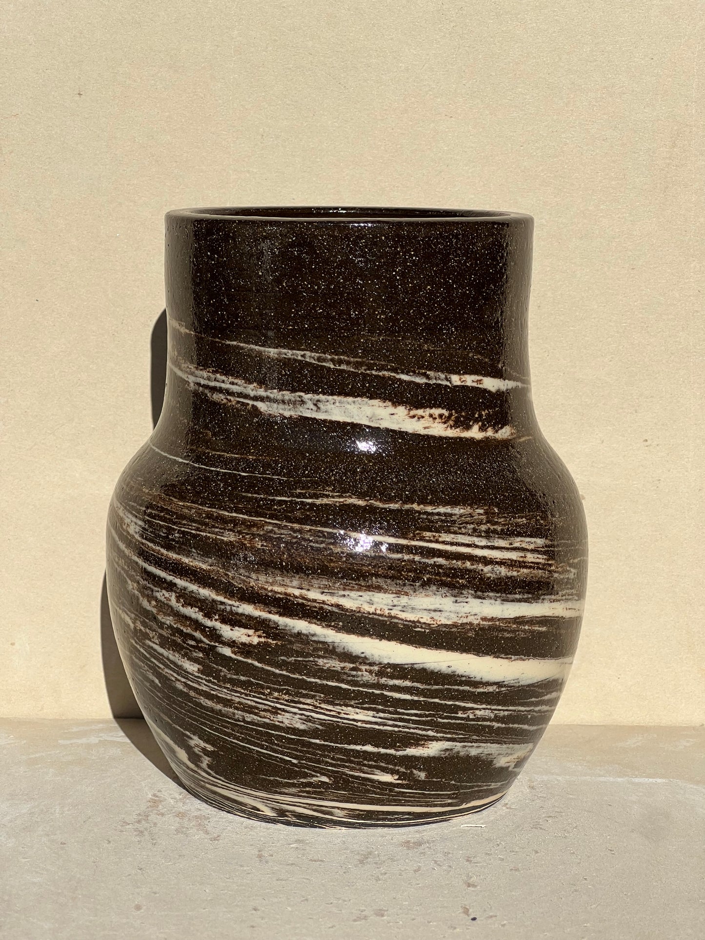 Brown Marbled Vase
