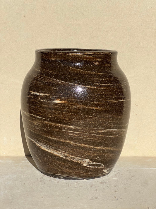 Brown Marbled Vase