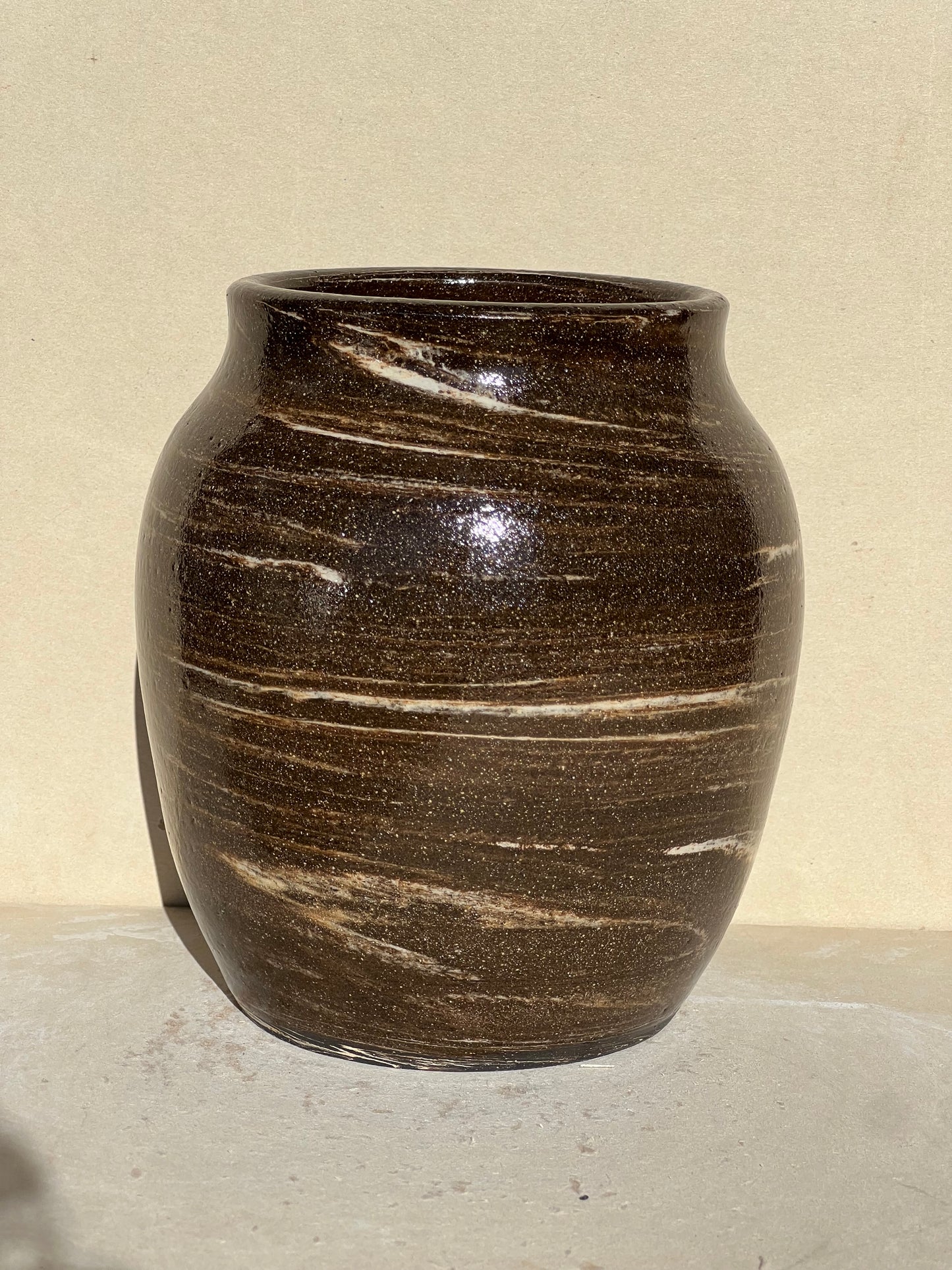 Brown Marbled Vase