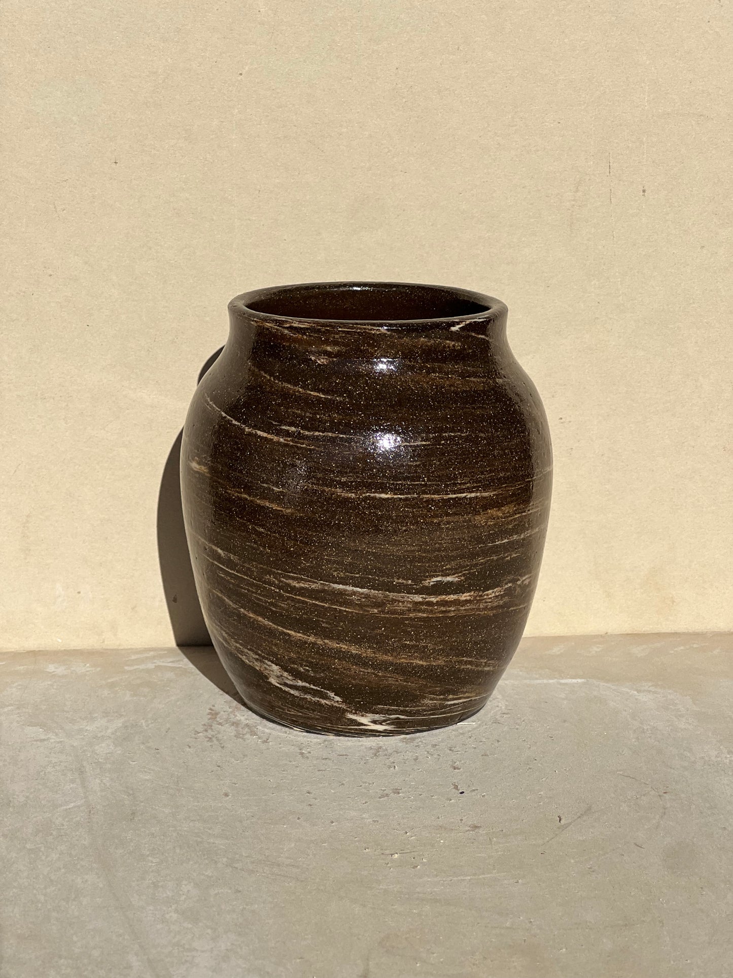 Brown Marbled Vase