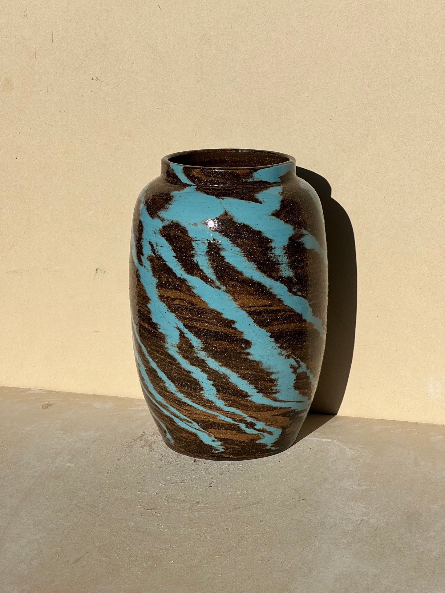 Blue Lightning Vase
