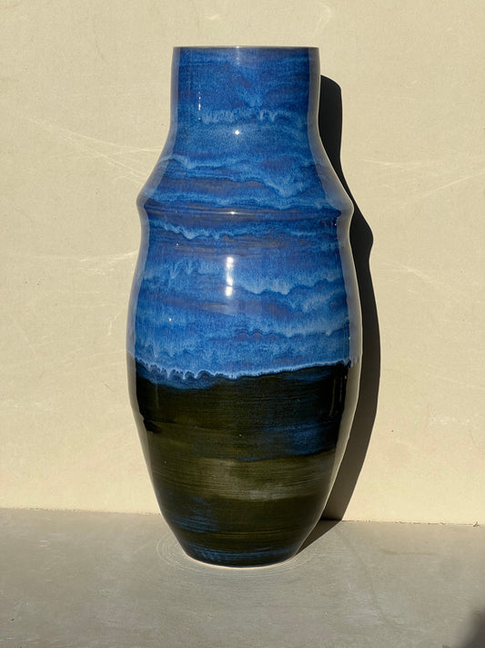 Large Blue Melt Vase