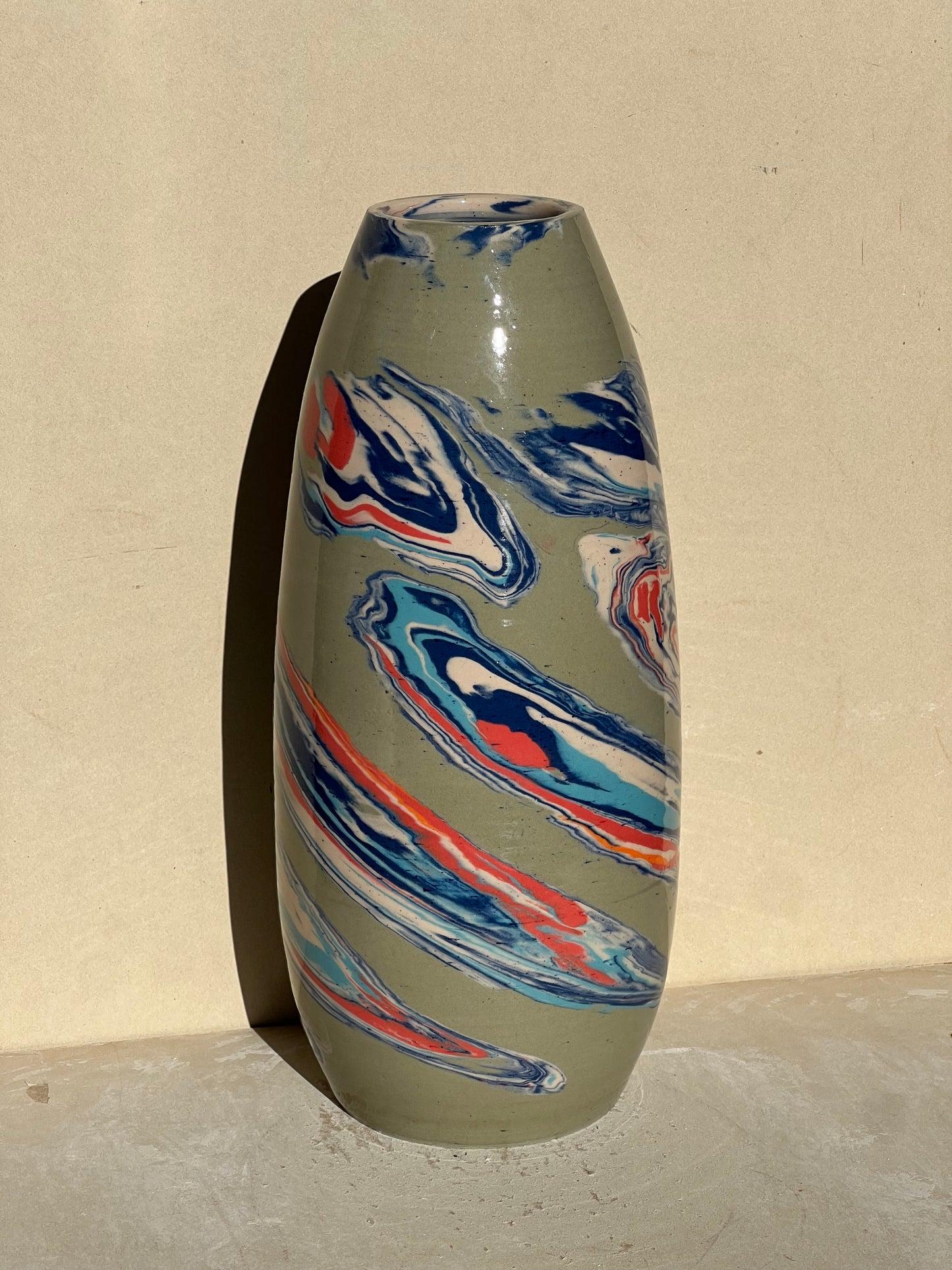 Green Nerikomi Vase