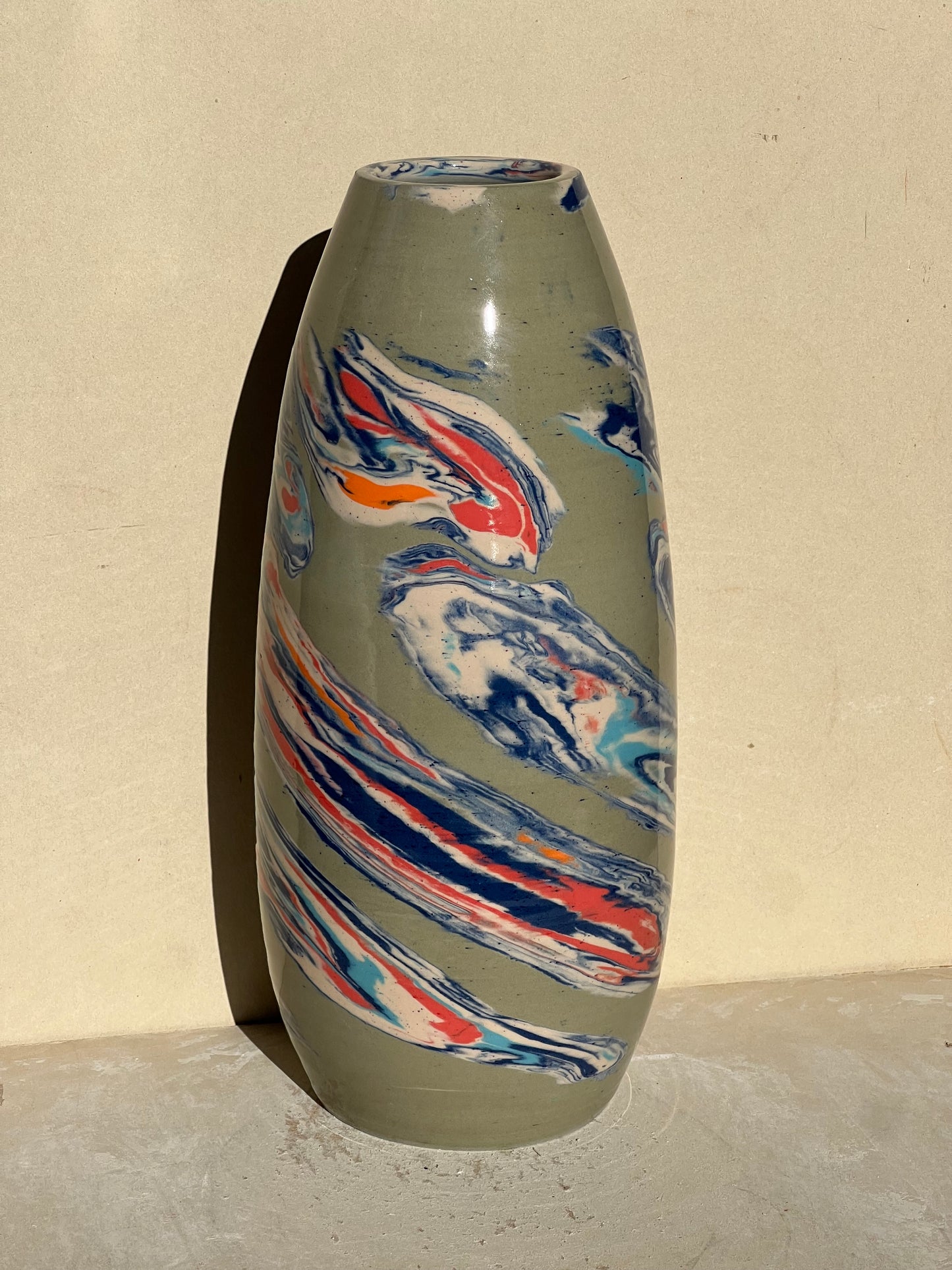 Green Nerikomi Vase