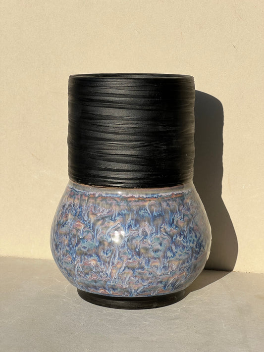 Black and Blue Melt Vase