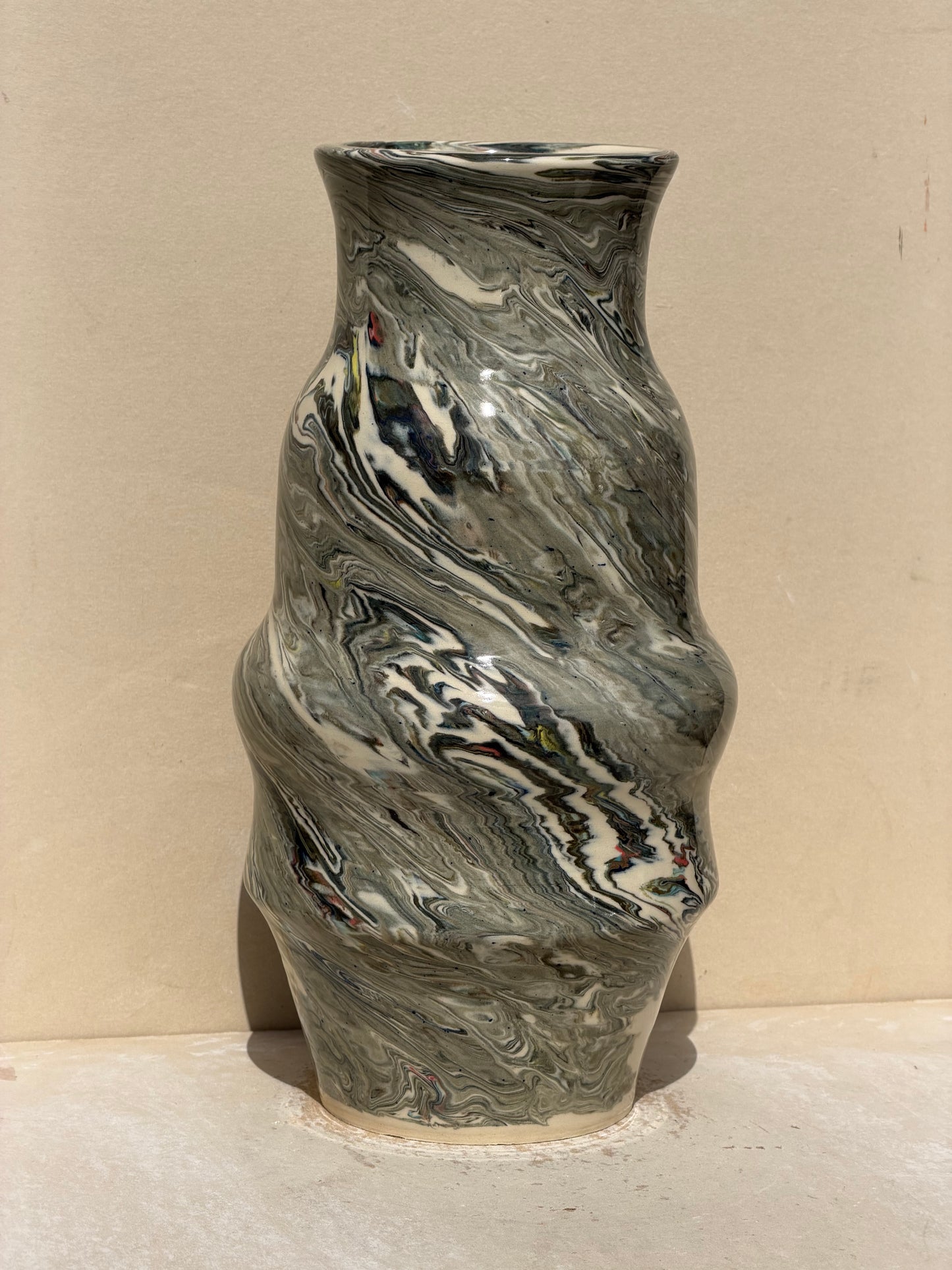Large Scrap Marbled Vase