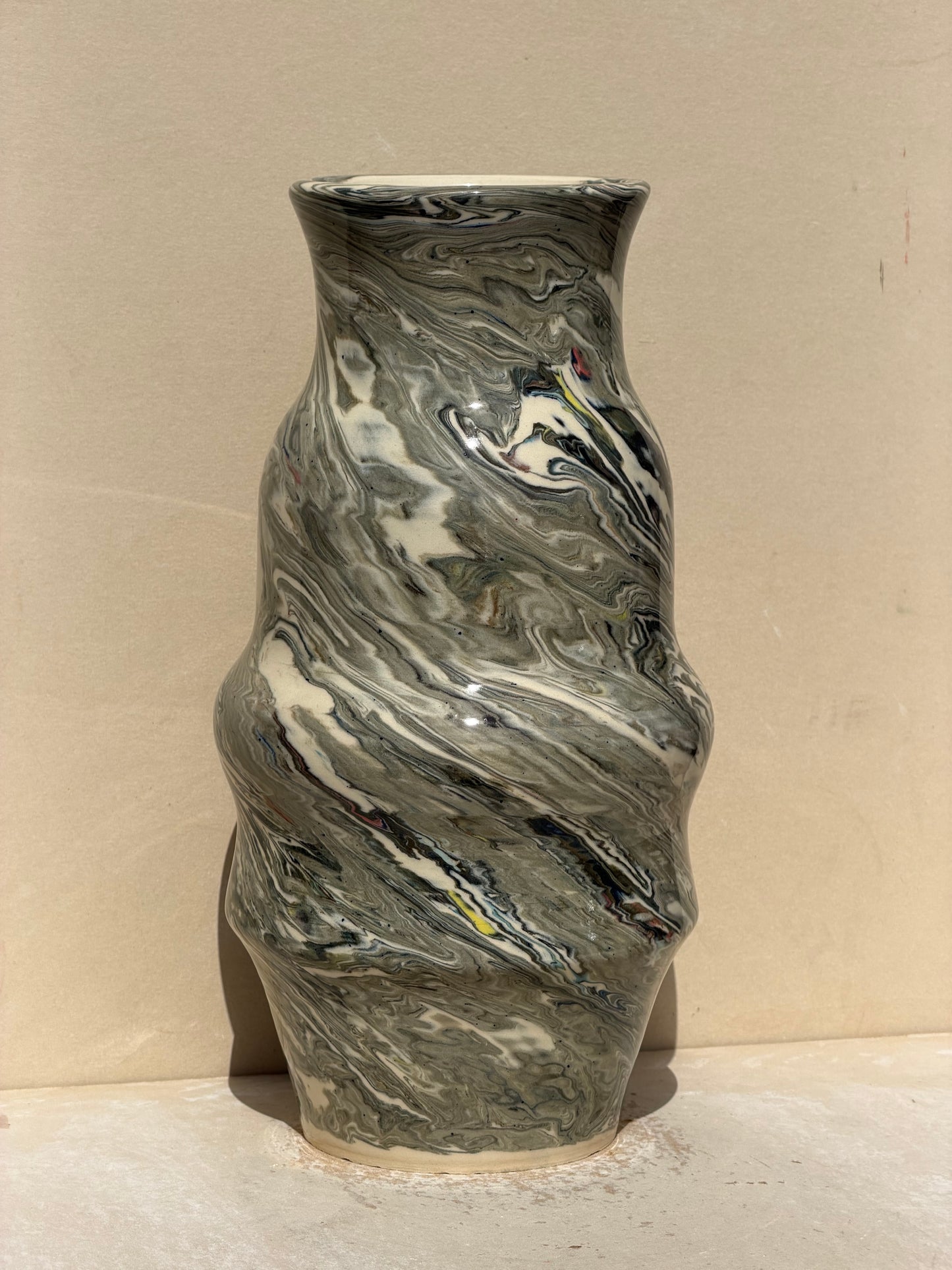 Large Scrap Marbled Vase