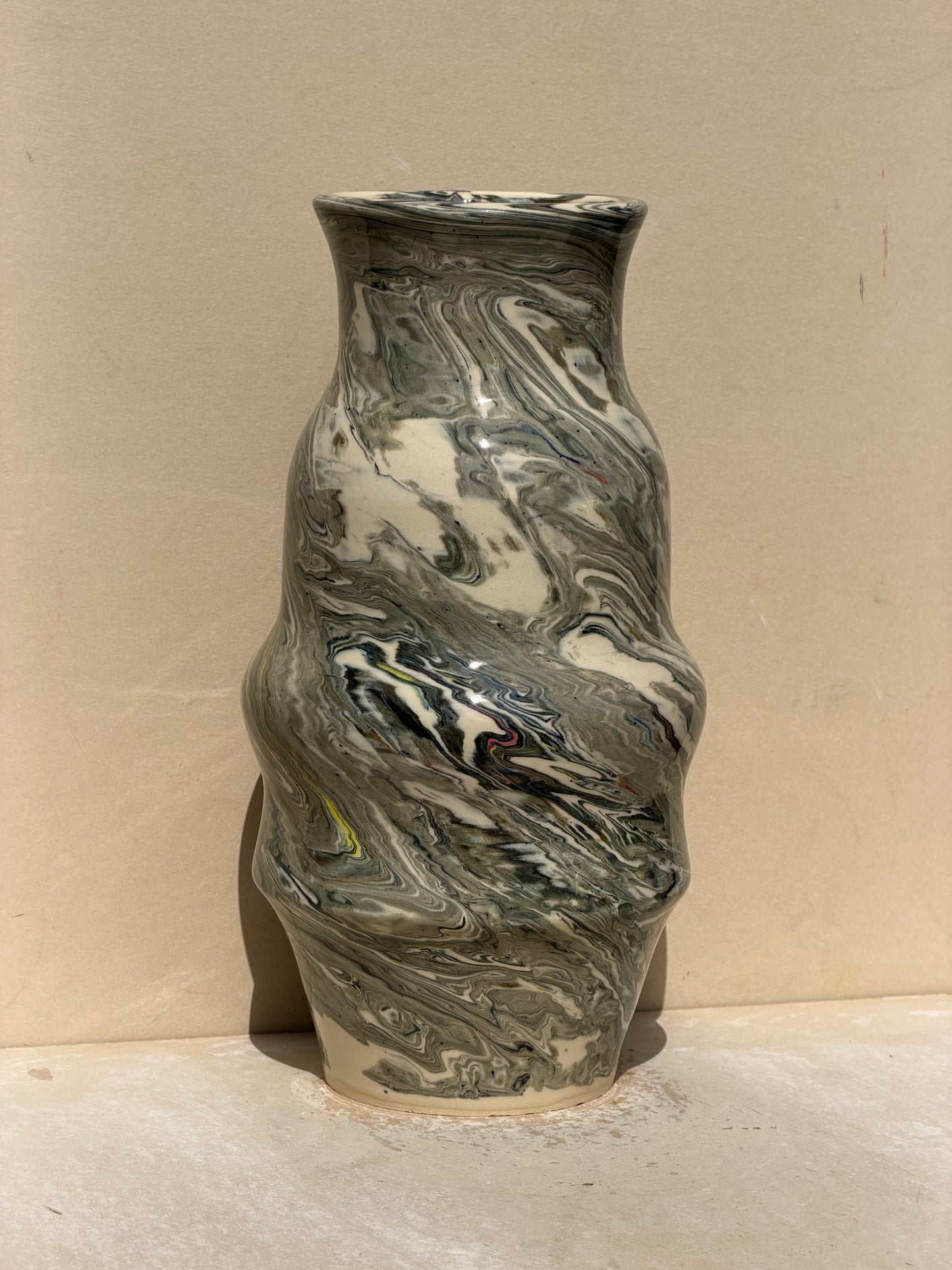 Large Scrap Marbled Vase