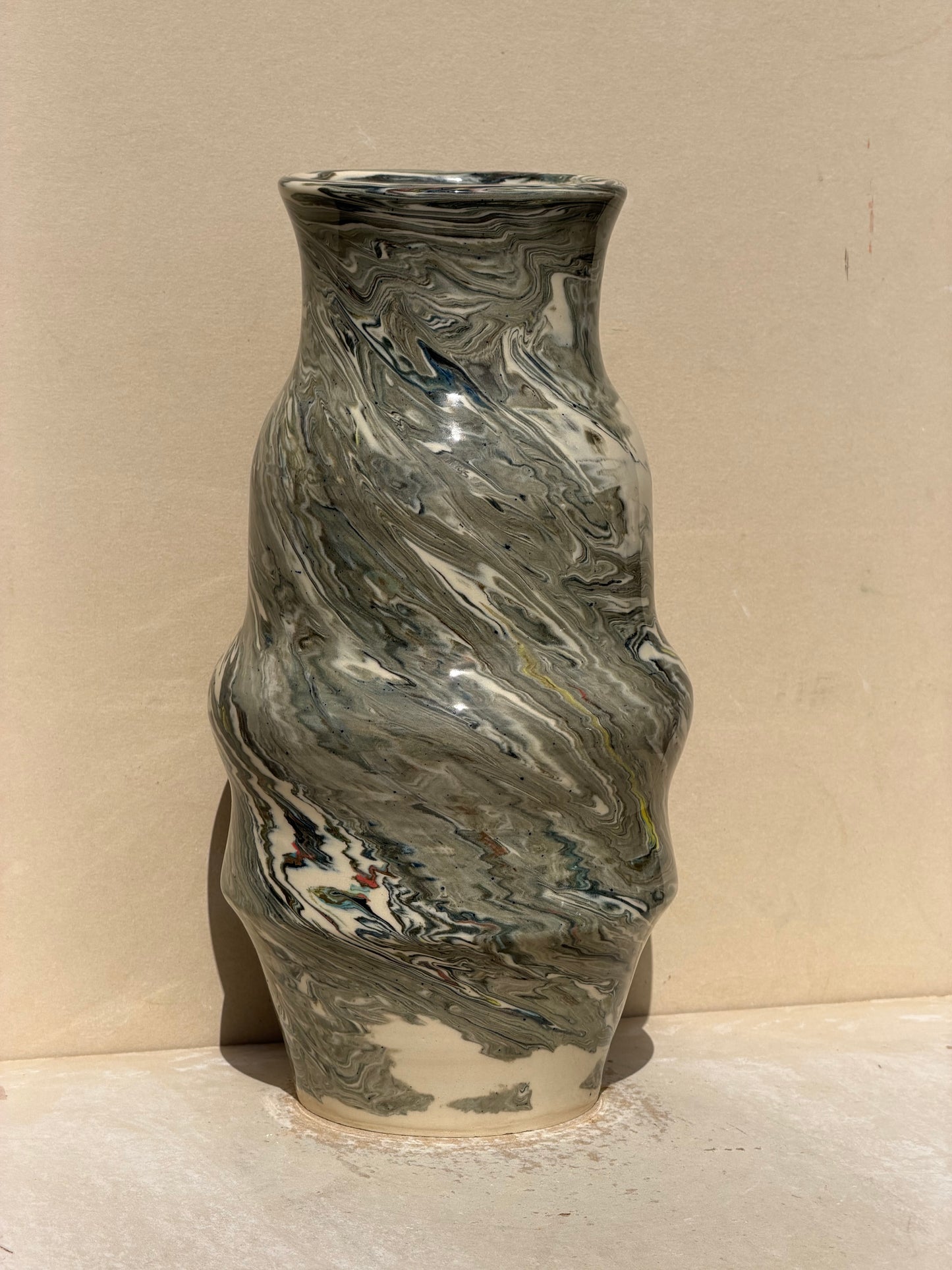 Large Scrap Marbled Vase