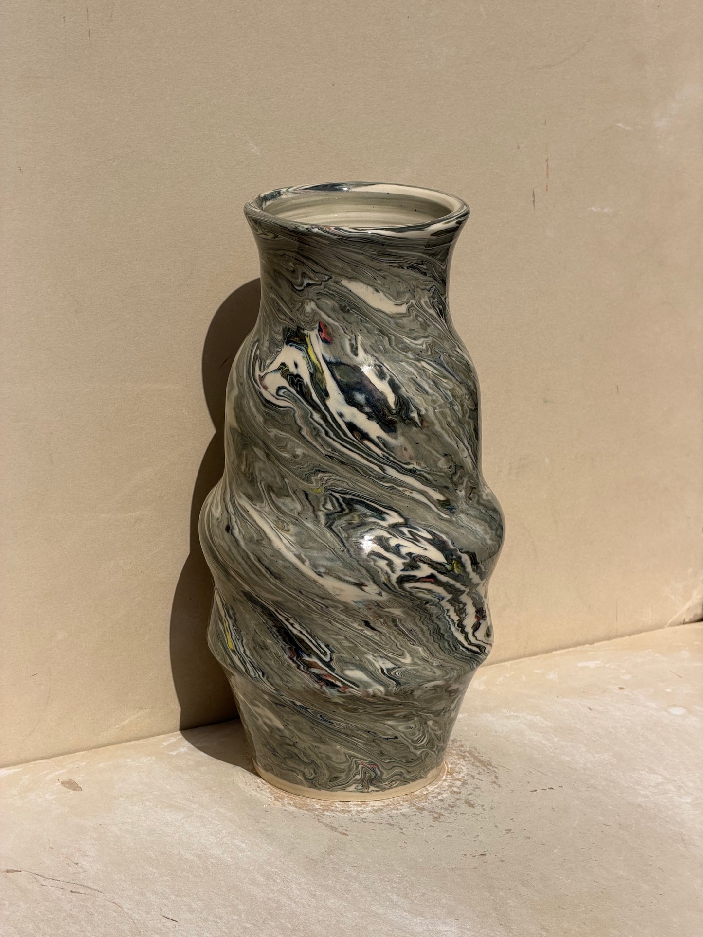 Large Scrap Marbled Vase