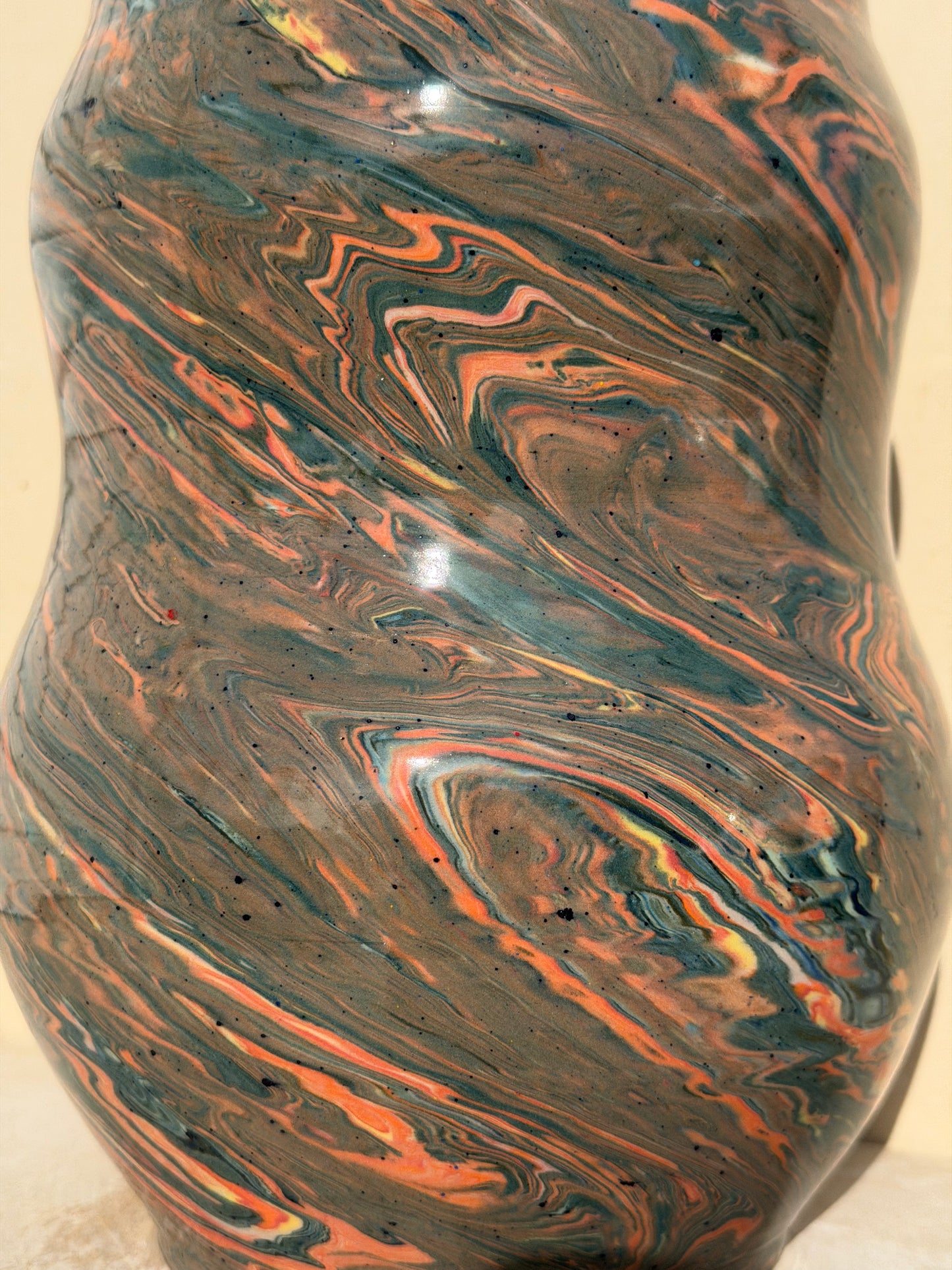 Large Marbled Scrap Vase