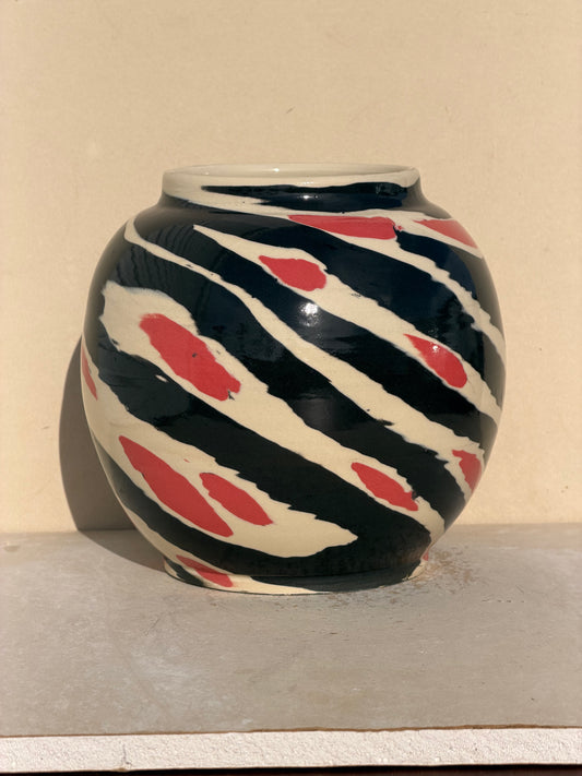 Red and Black Vase