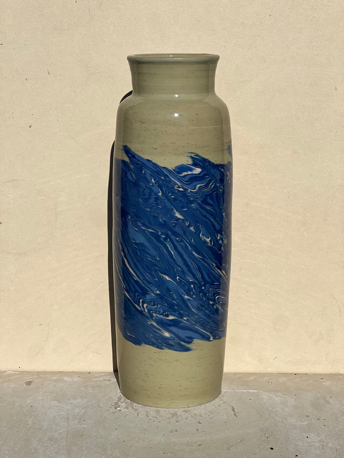 Mint Green Nerikomi Vase