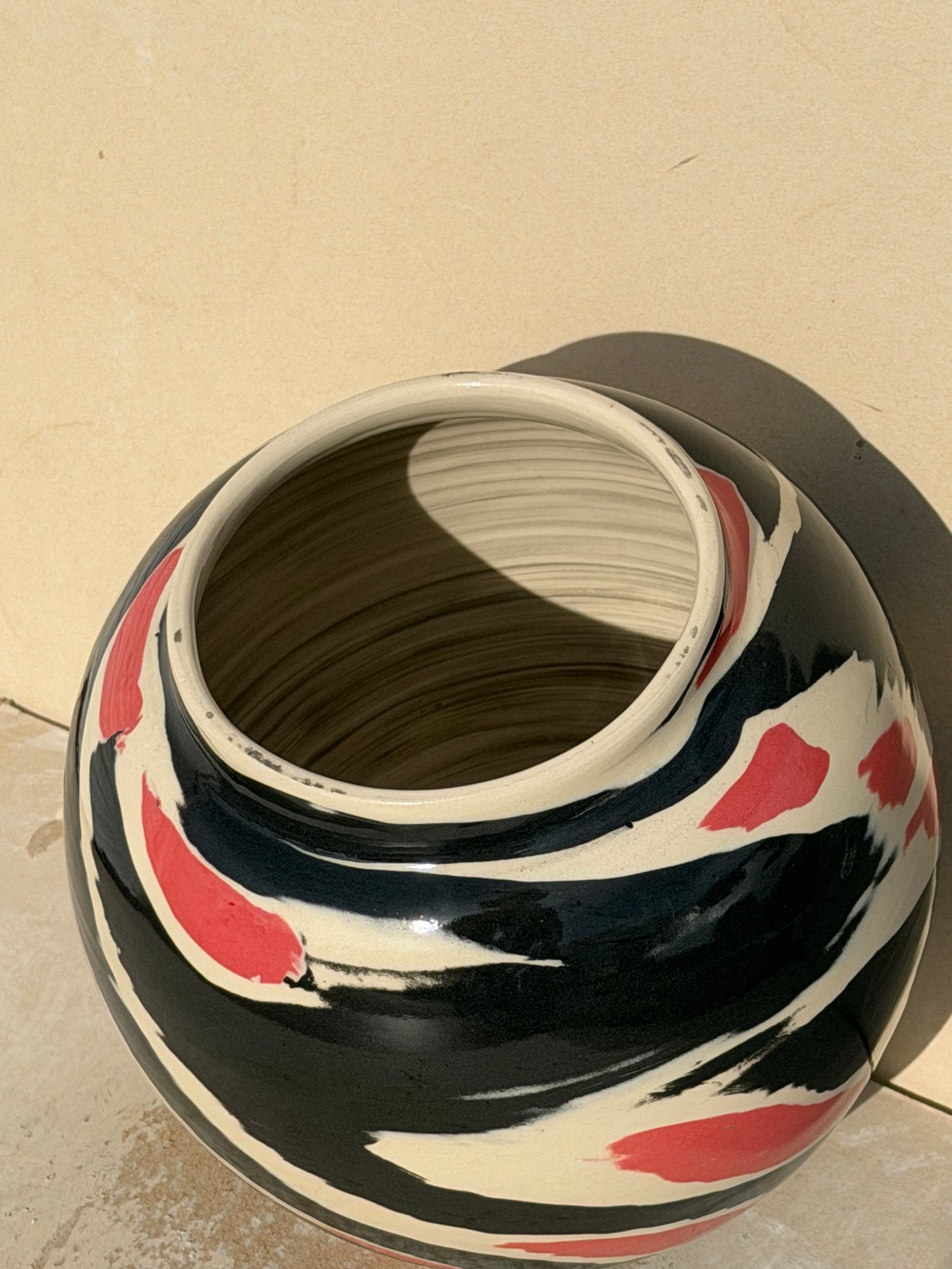 Red and Black Vase