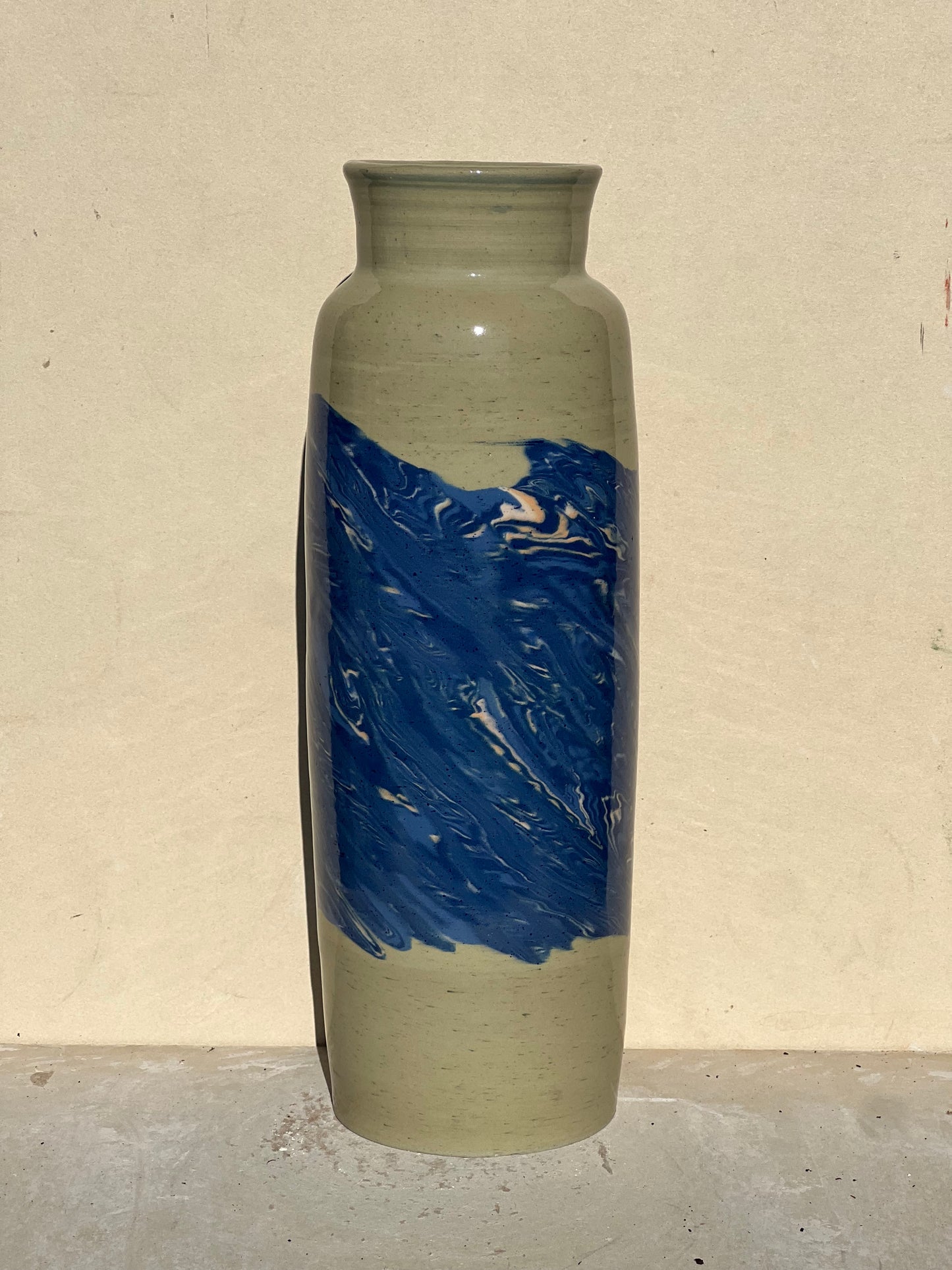 Mint Green Nerikomi Vase