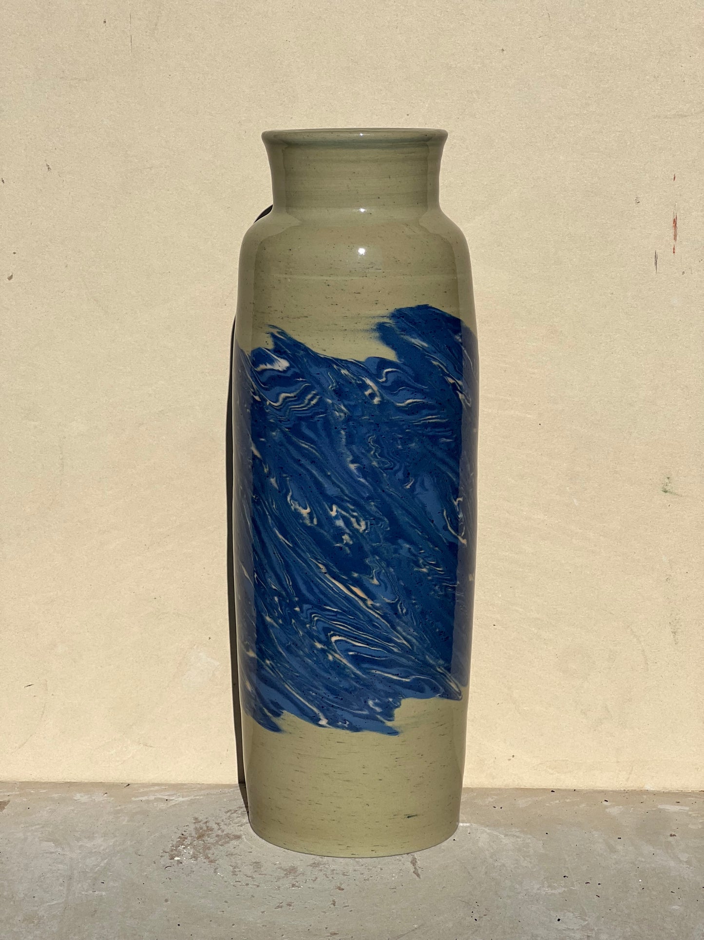 Mint Green Nerikomi Vase