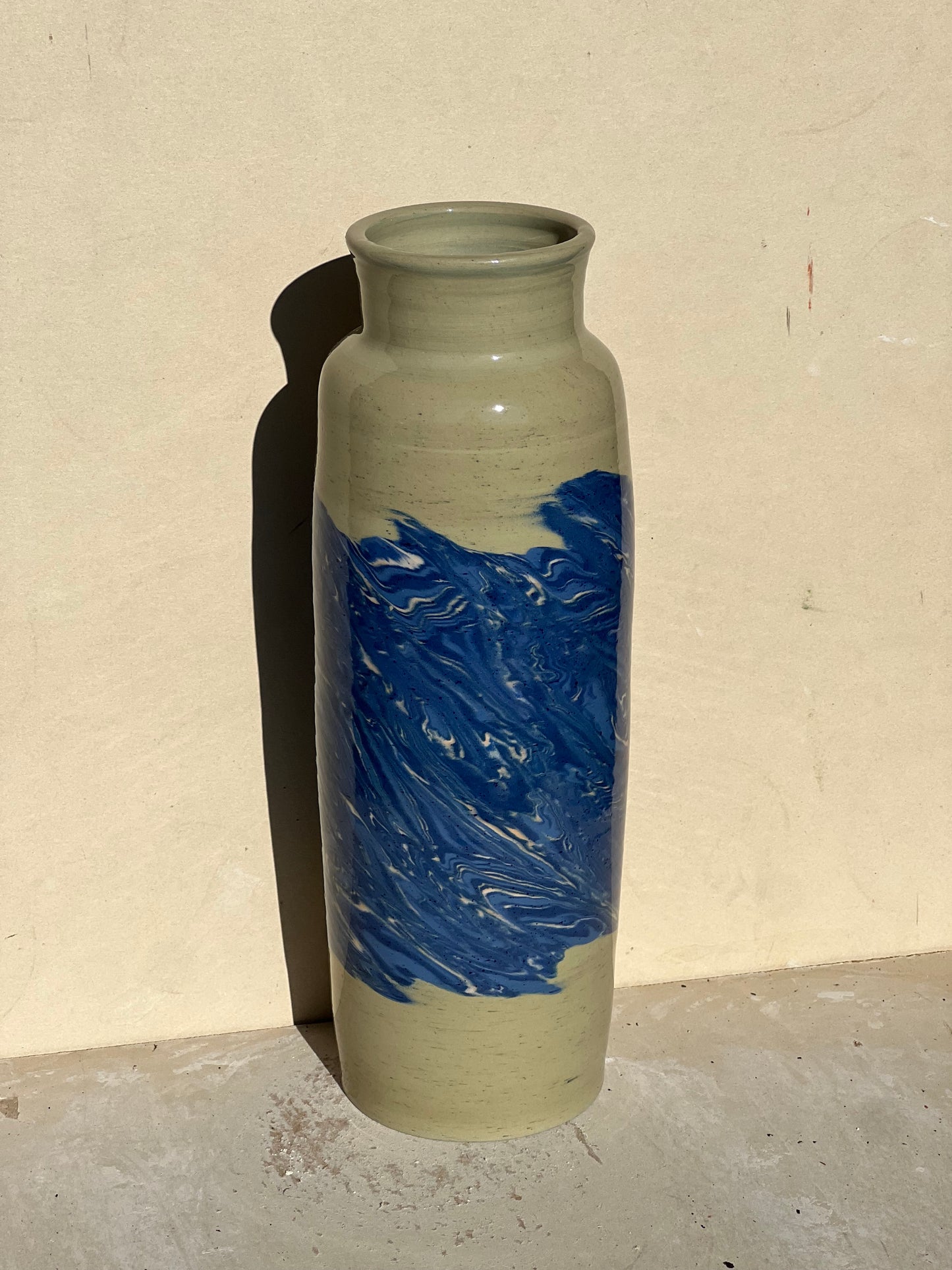 Mint Green Nerikomi Vase