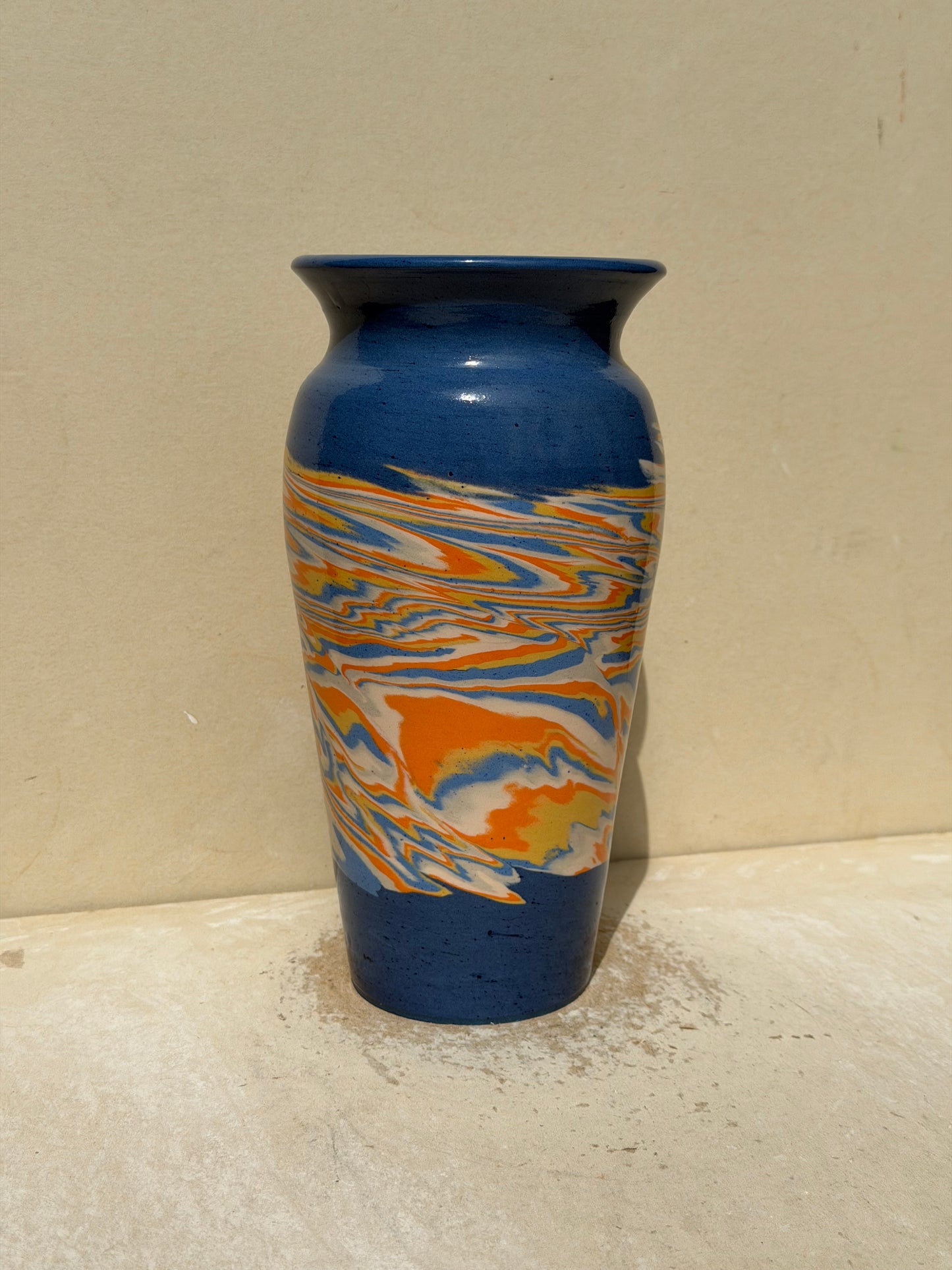Blue Nerikomi Vase