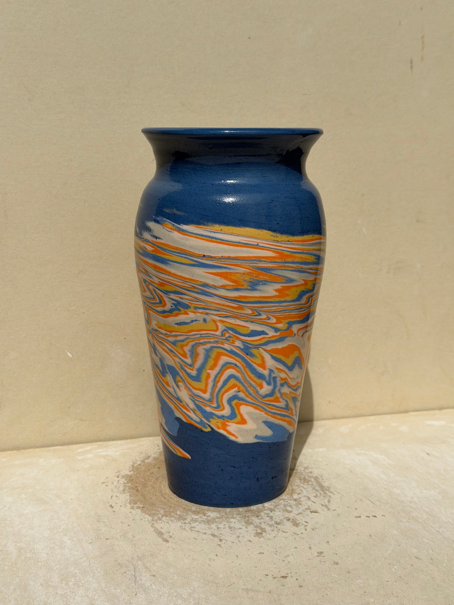 Blue Nerikomi Vase