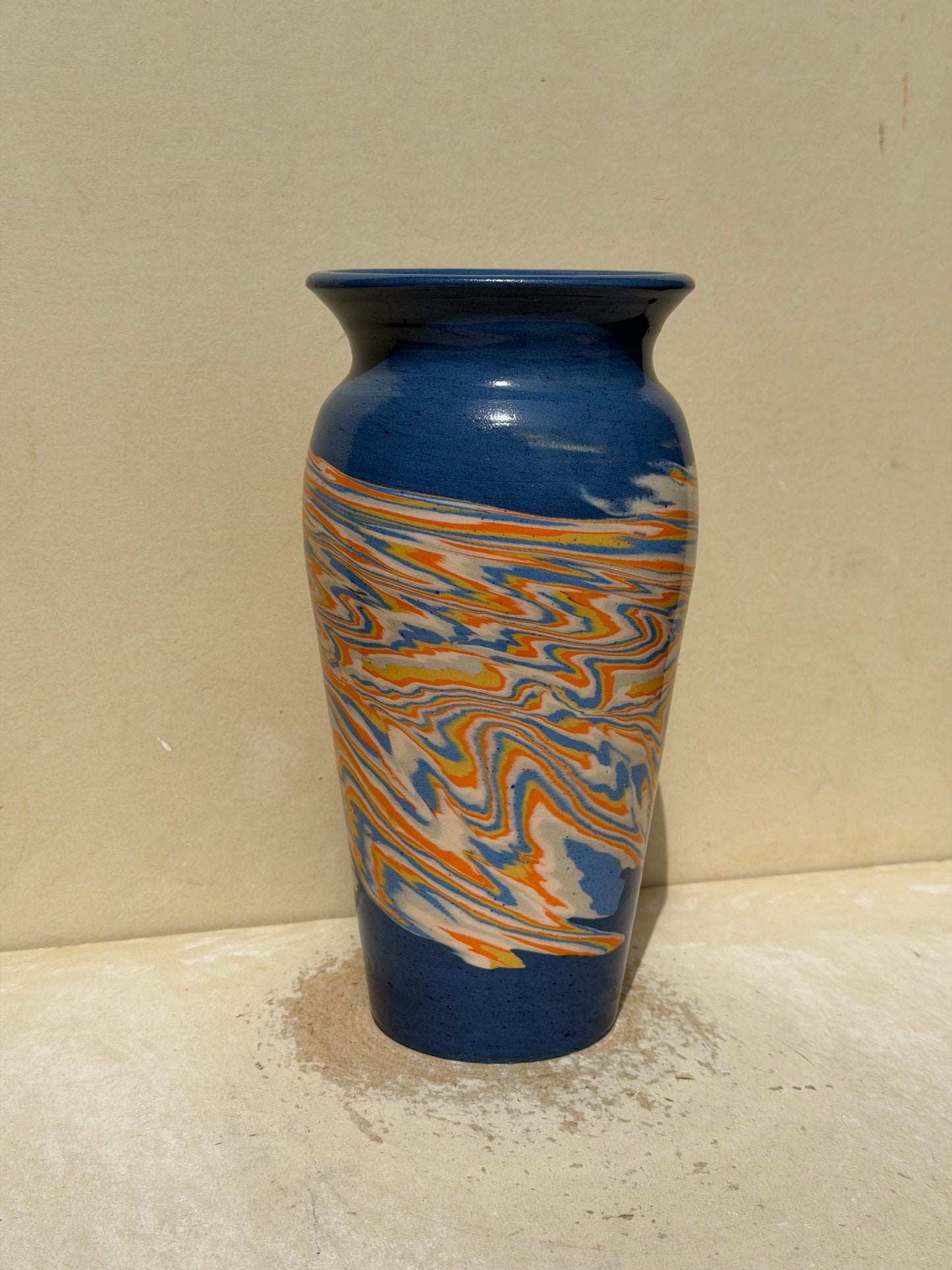 Blue Nerikomi Vase
