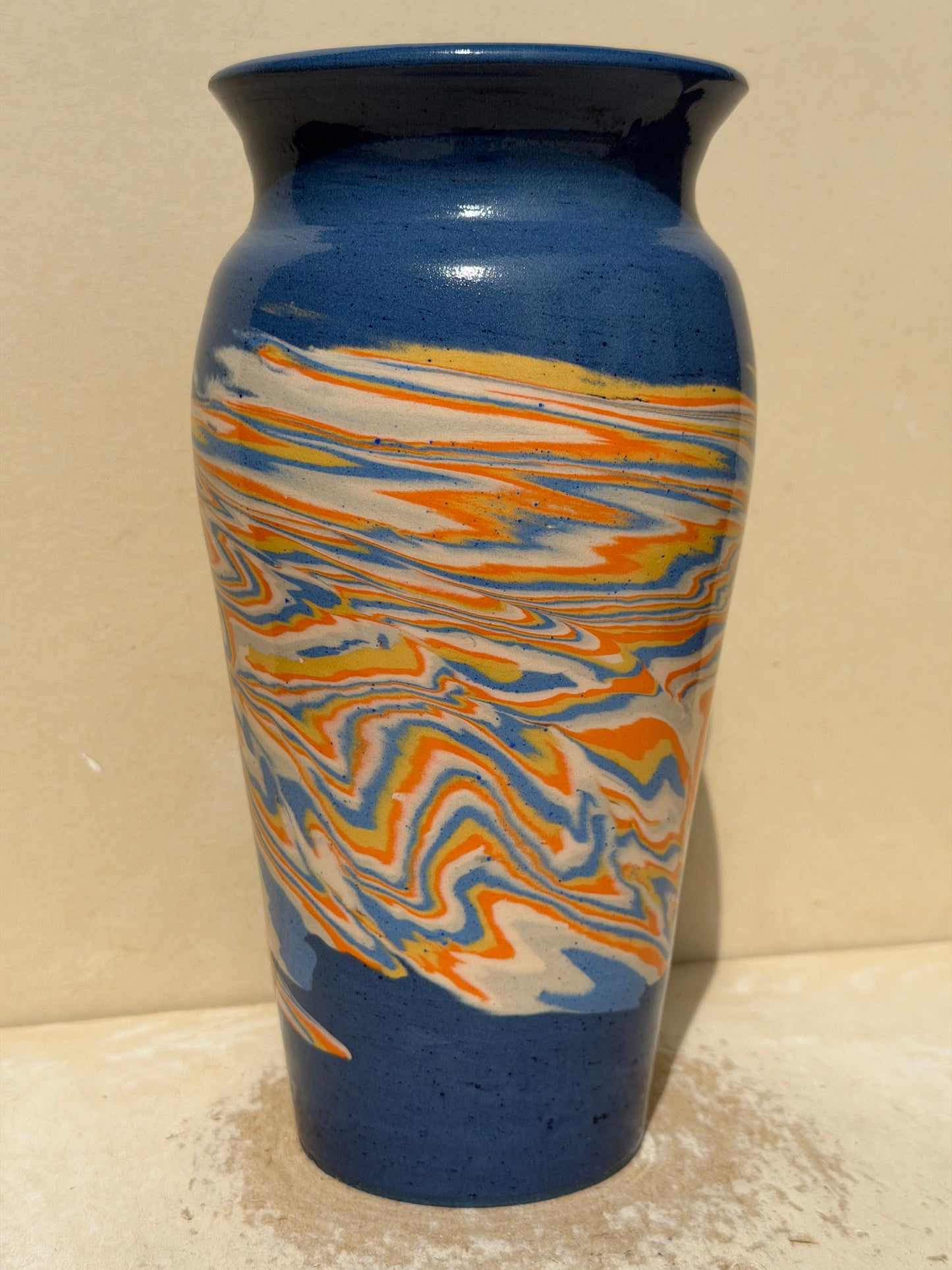 Blue Nerikomi Vase