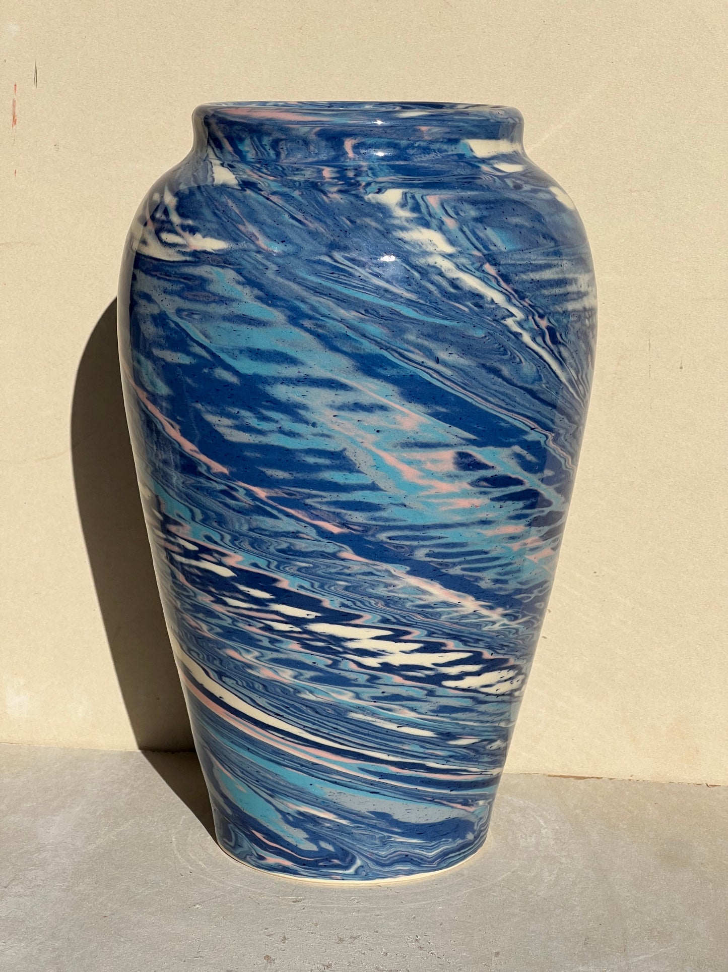 Blues Marbled Vase