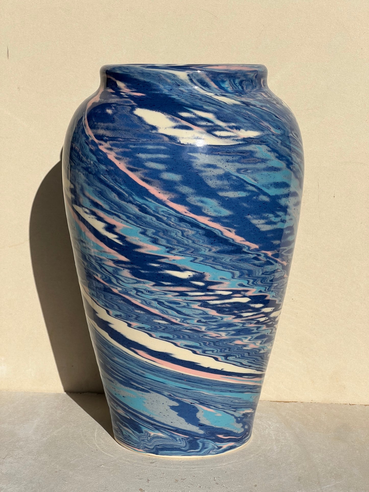 Blues Marbled Vase