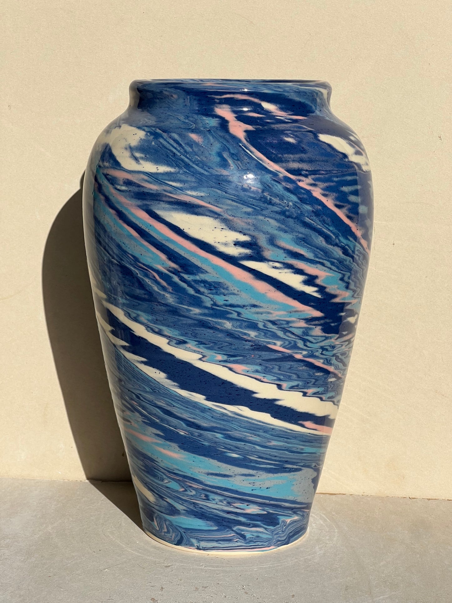 Blues Marbled Vase