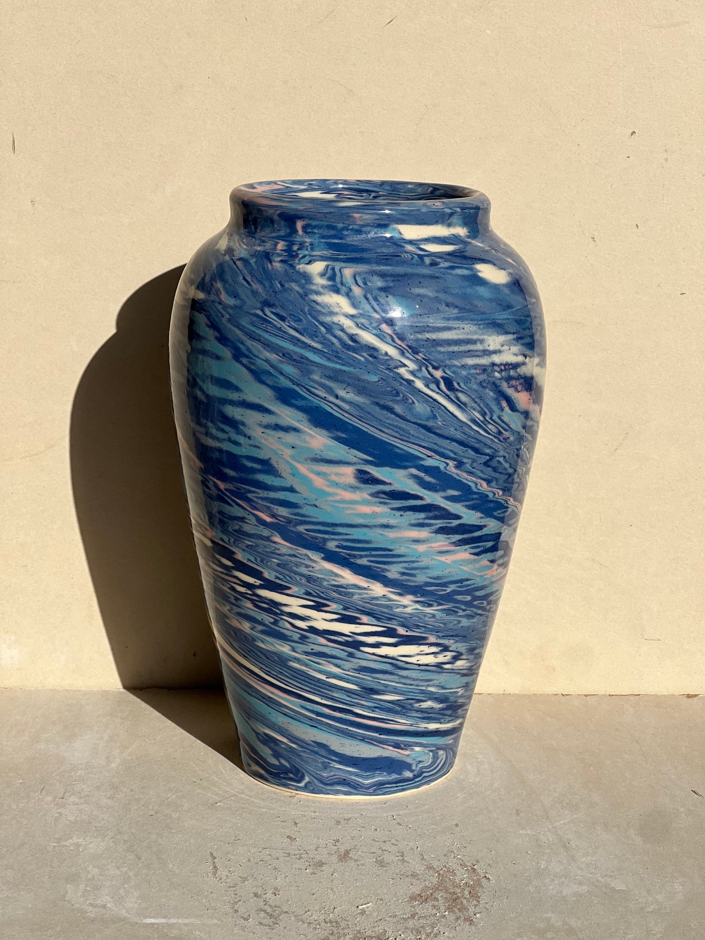 Blues Marbled Vase