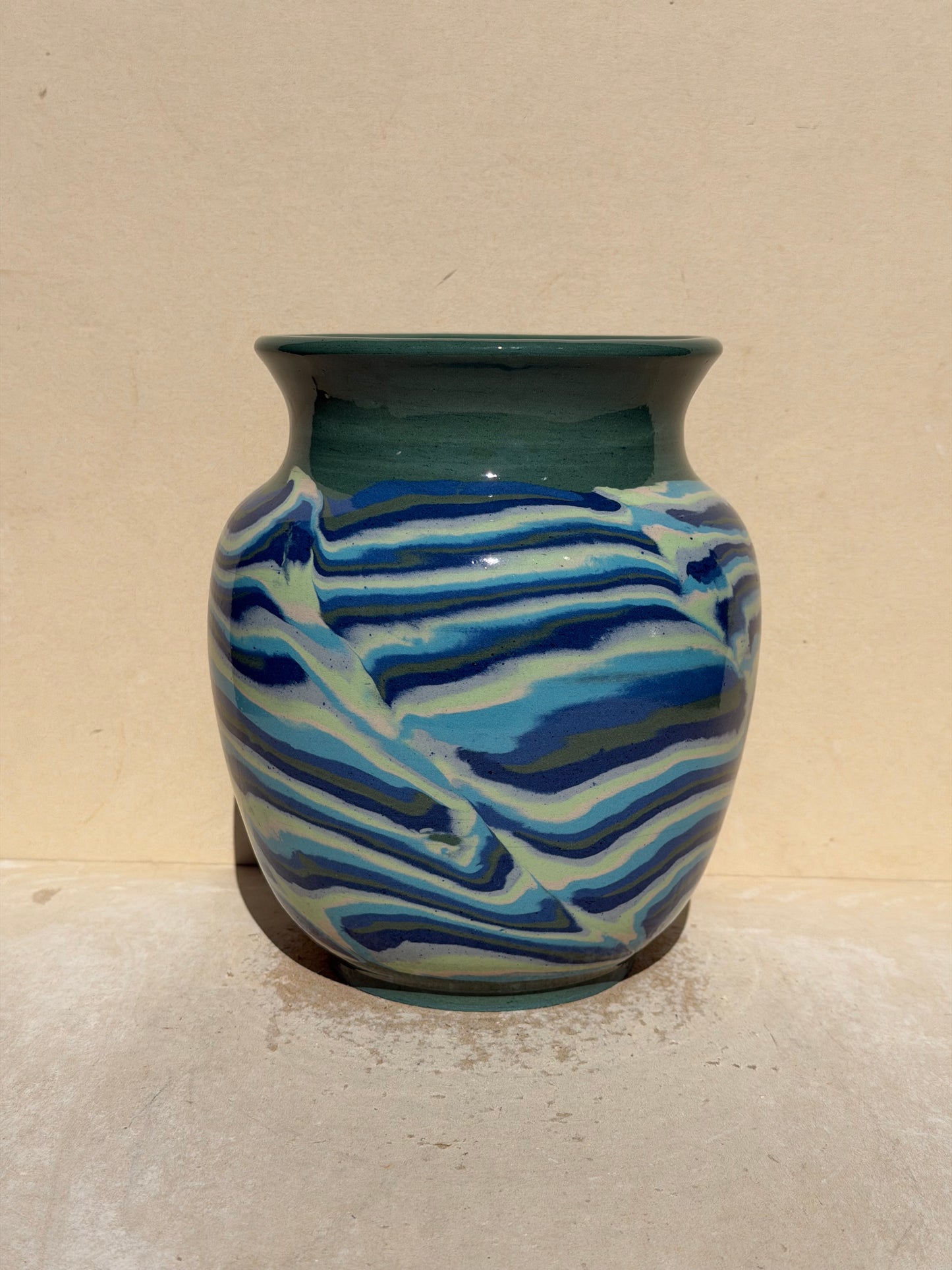 Blue and Green Nerikomi Vase