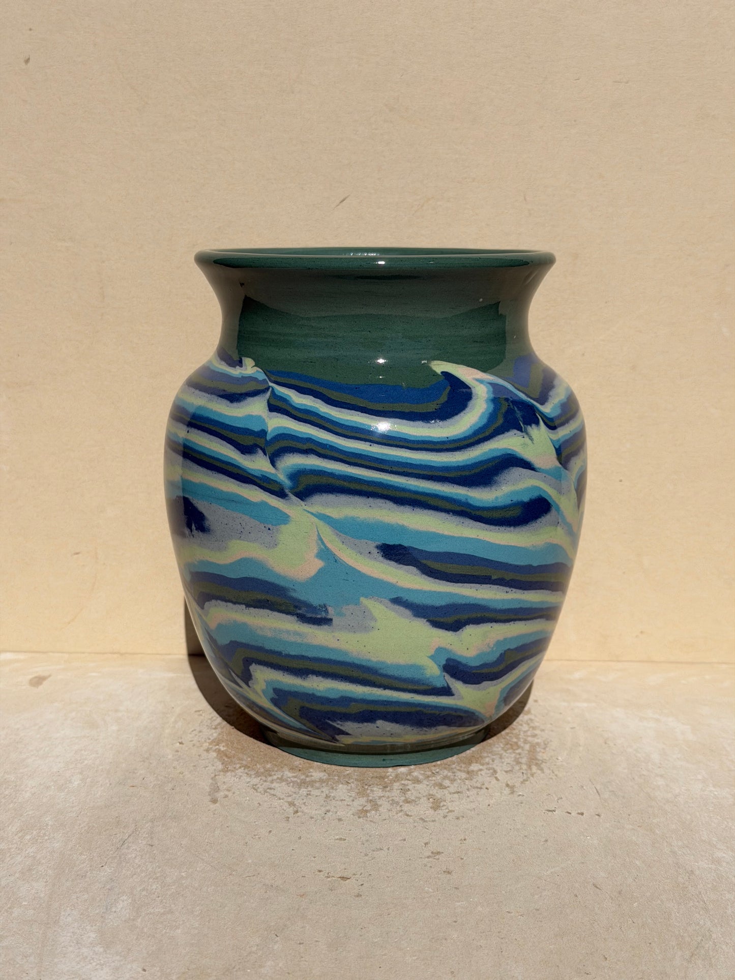 Blue and Green Nerikomi Vase