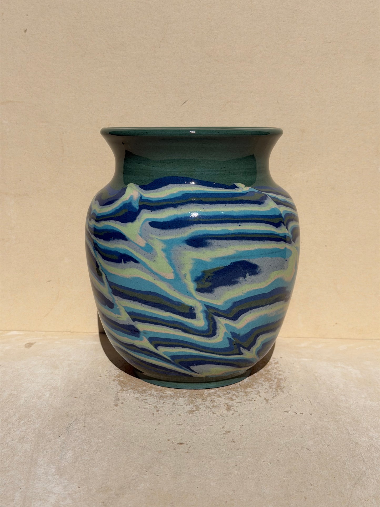 Blue and Green Nerikomi Vase