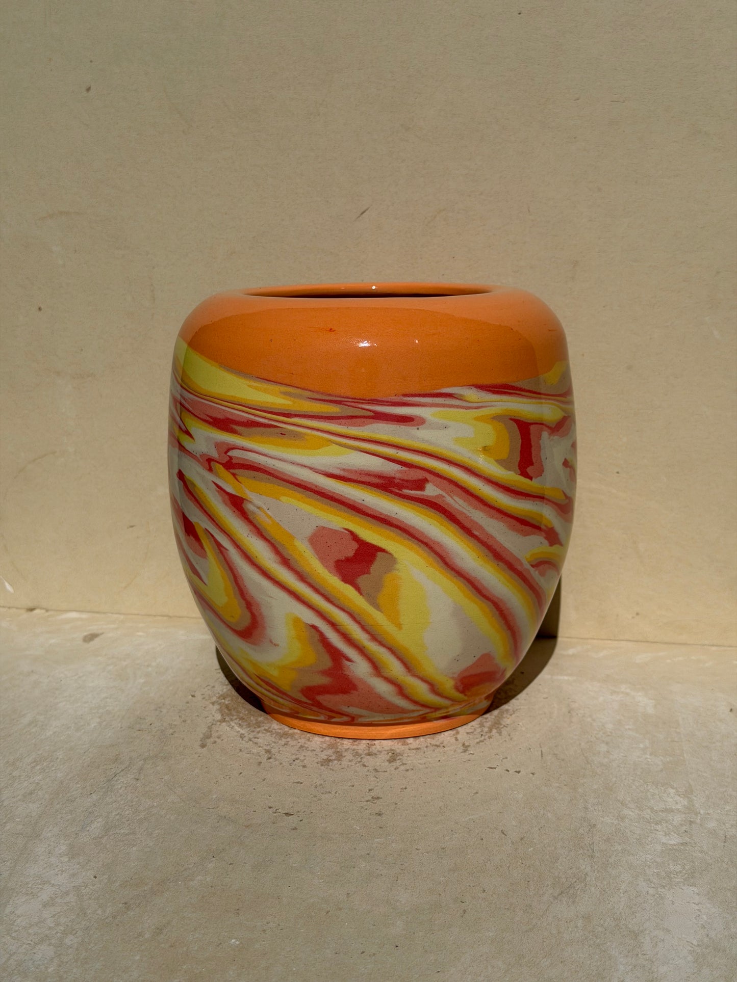 Orange Nerikomi Vase