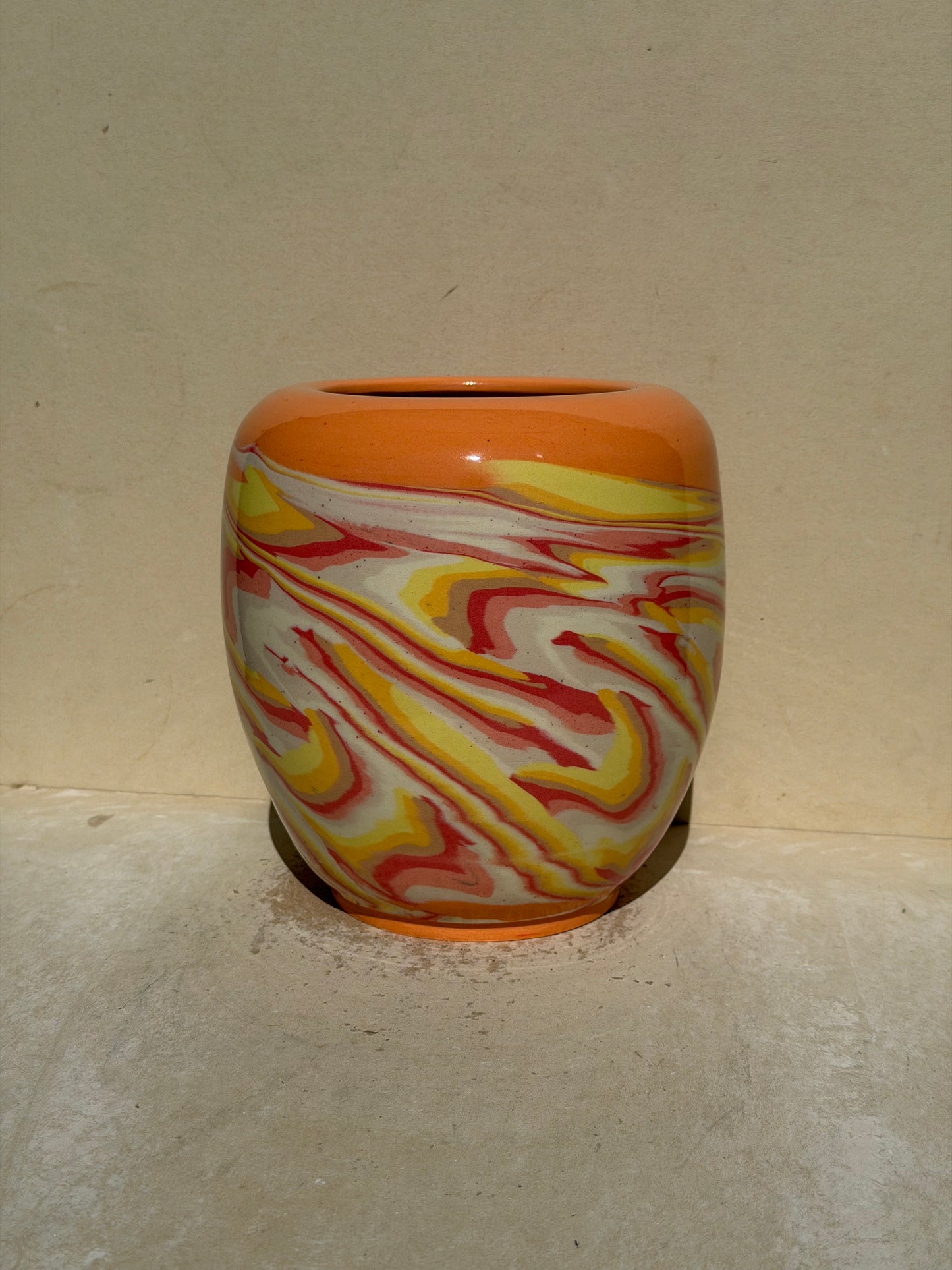 Orange Nerikomi Vase